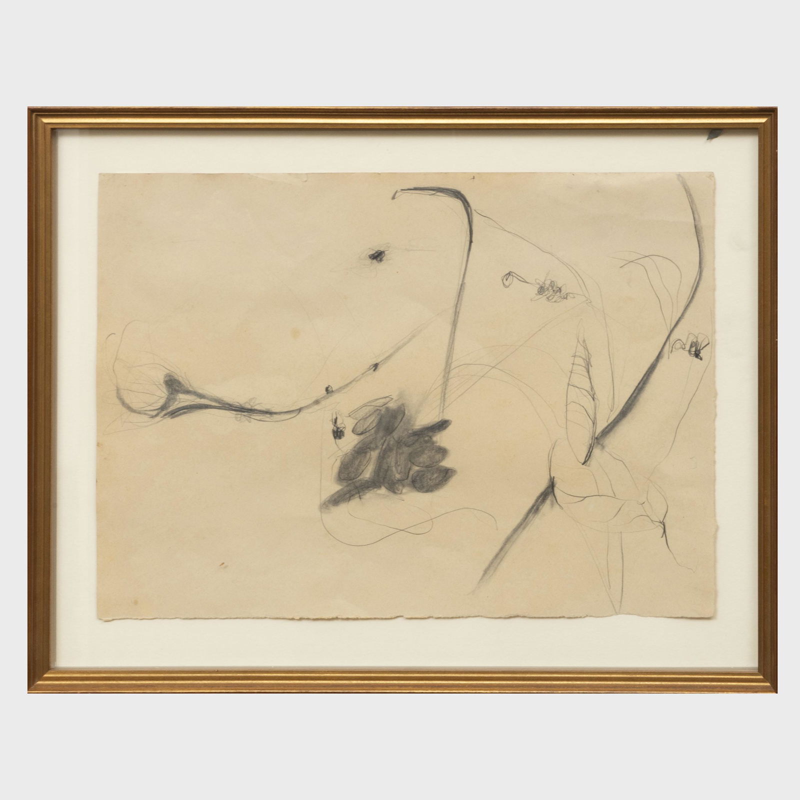 20th Century School: Untitled; and Untitled: 20th Century School: Untitled; and Untitled One pencil and one craypas on paper, both unsigned, one dated '18.3.96' upper right. Both 10 x 13 3/4 in. (sheet), 13 x 16 3/4 in. (frame). John Richardson: