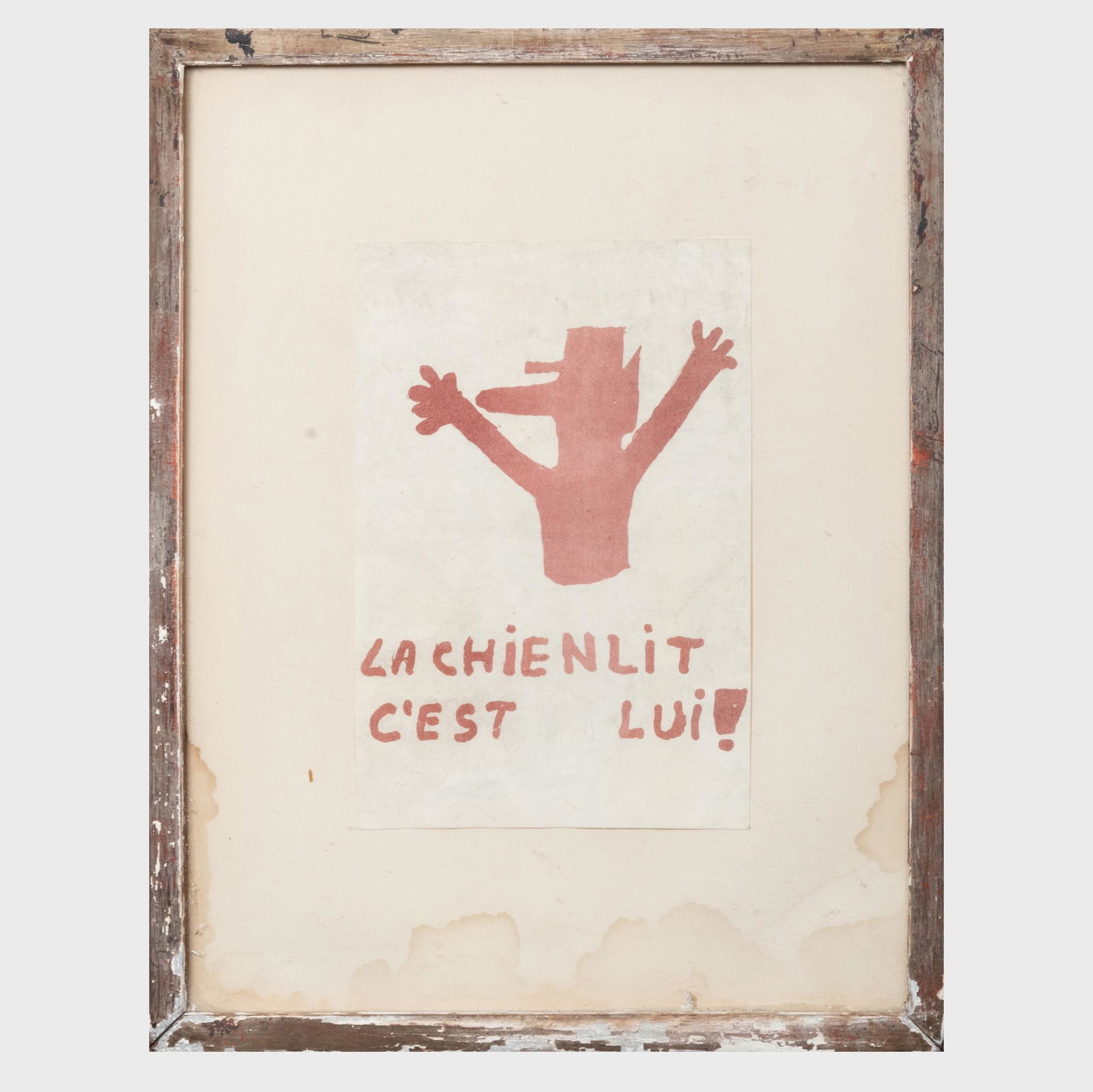 20th Century School: La Chienlit C'est Lui: 20th Century School: La Chienlit C'est Lui Ink on paper, unsigned. 7 x 4 3/4 in. (sheet), 12 1/2 x 9 3/4 in. (frame). John Richardson: A Scholar Collects