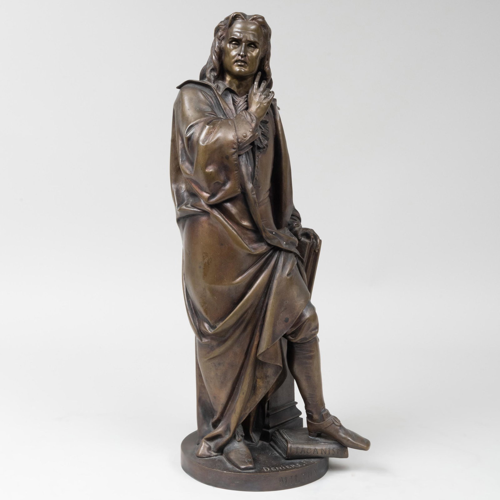 Albert-Ernest Carrier-Belleuse (1824-1887): John Milton: Albert-Ernest Carrier-Belleuse (1824-1887): John Milton Bronze, signed 'A. Carrier' on the base. 26 x 8 in. diam.