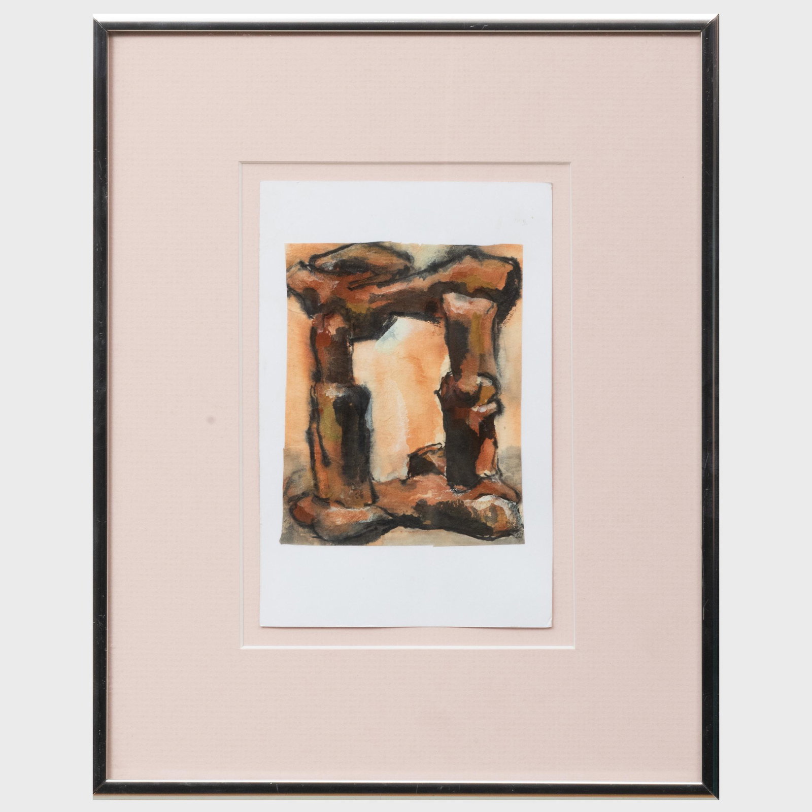 Isaac Witkin (1936-2006): Untitled: Isaac Witkin (1936-2006): Untitled Watercolor on paper mounted on paper, unsigned. 4 x 3 1/4 in. (sheet), 10 3/4 x 8 1/2 in. (frame). Property from a Distinguished Collection, New York