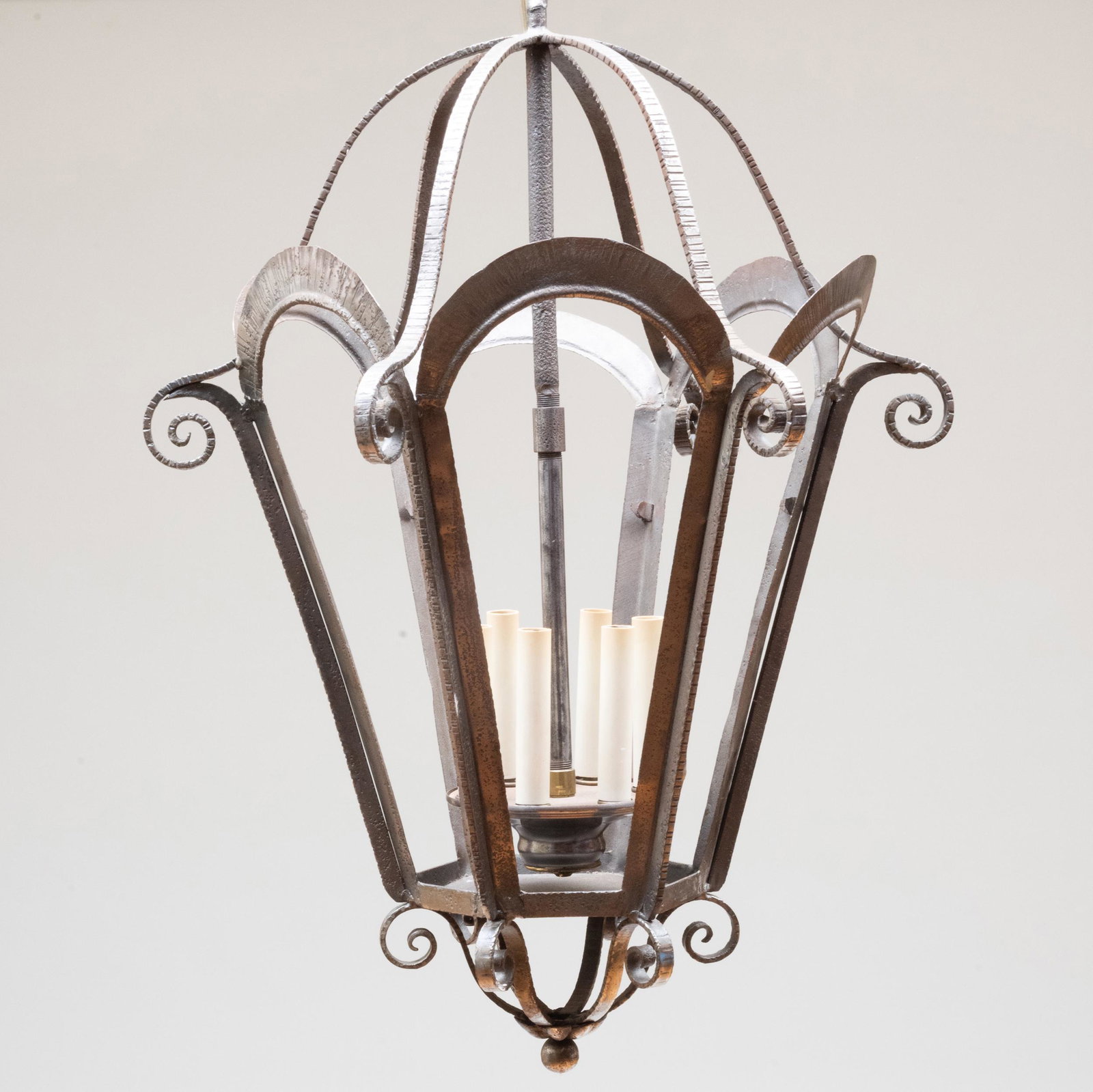 Pair of Modern Metal Six-Light Lanterns: Pair of Modern Metal Six-Light Lanterns 31 x 19 in. diam. Gracious Living: The Collection From a Home Designed by Kevin McNamara, East Hampton, NY