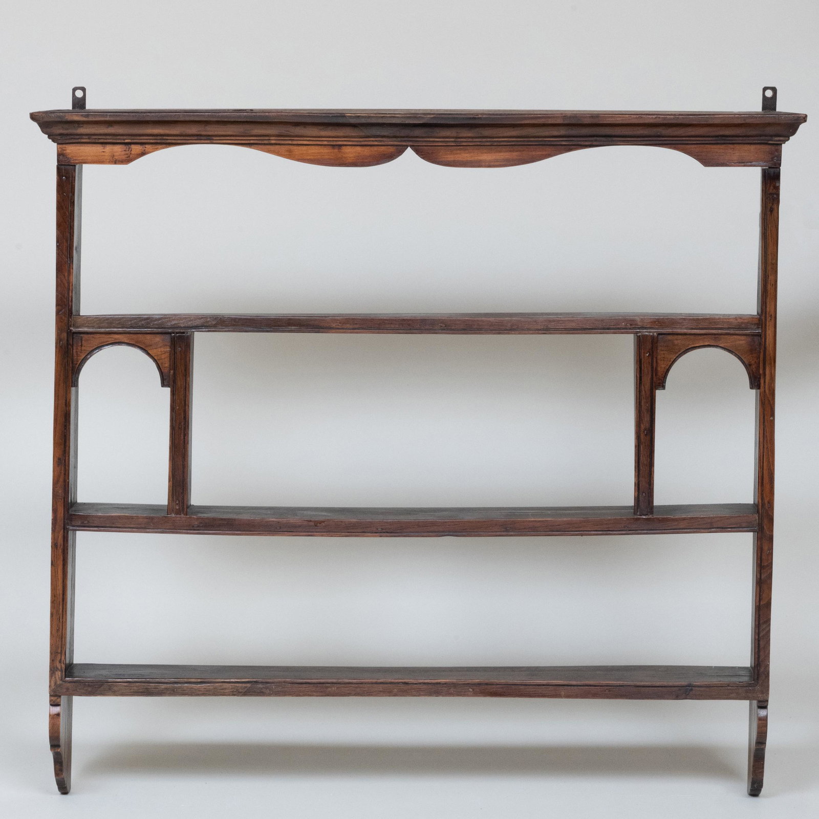 French Provincial Oak Hanging Shelf: French Provincial Oak Hanging Shelf 38 1/2 x 41 1/2 x 8 1/2 in. Gracious Living: The Collection From a Home Designed by Kevin McNamara, East Hampton, NY