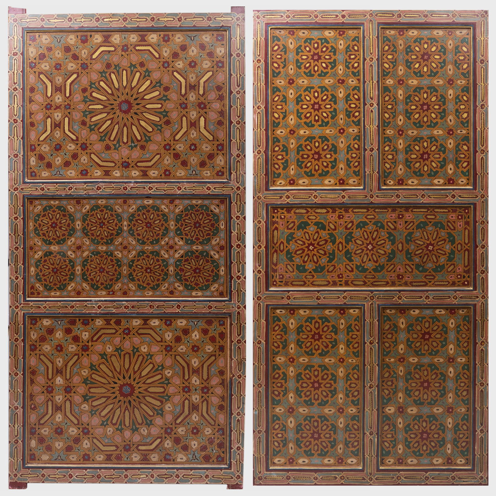 Pair of Moroccan Painted Doors, Zouak (1 of 6)