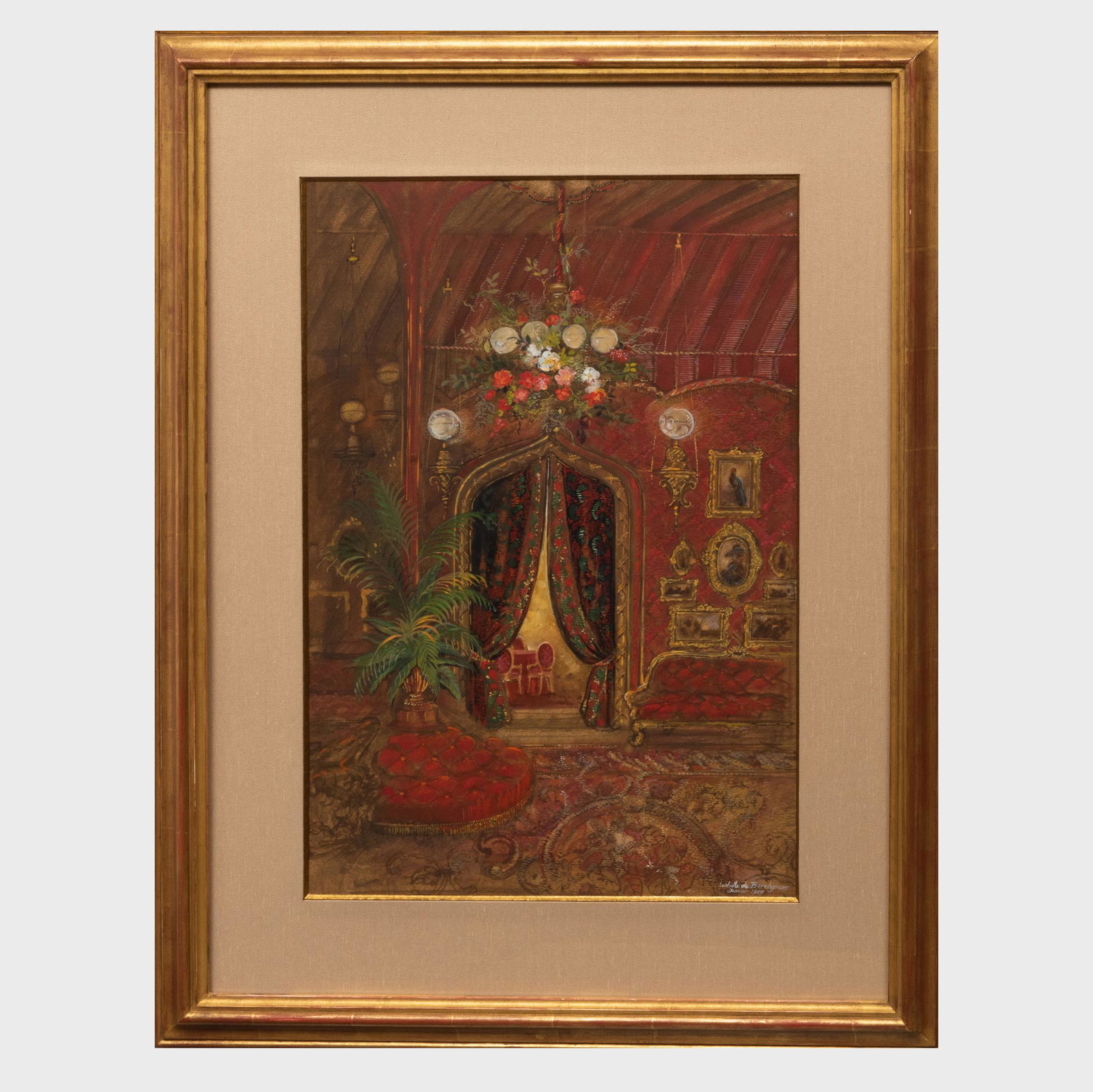 Isabelle de Borchgrave (b. 1946): Sumptuous Interior (1 of 5)