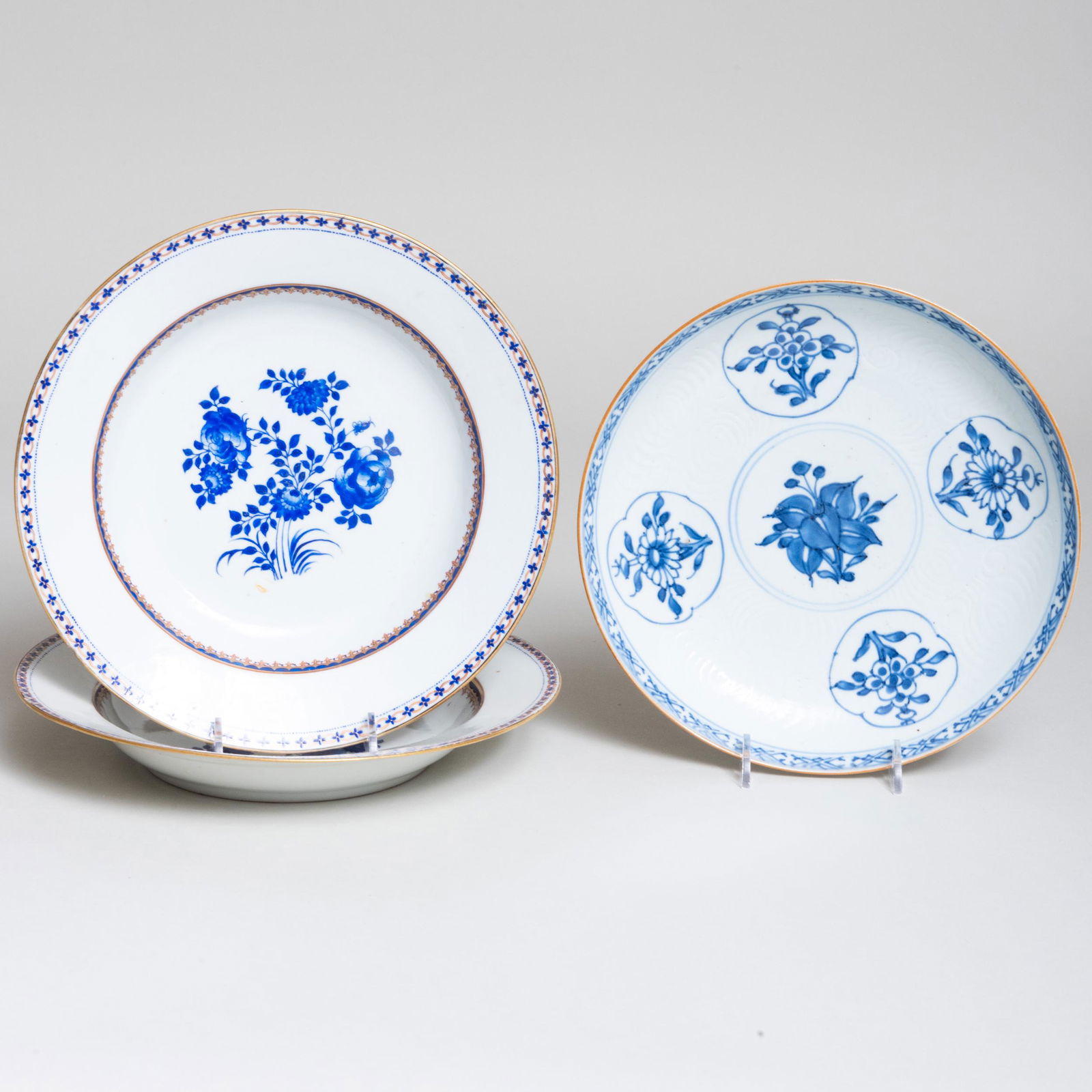 Group of Chinese Export Blue and White Porcelain Wares (1 of 3)