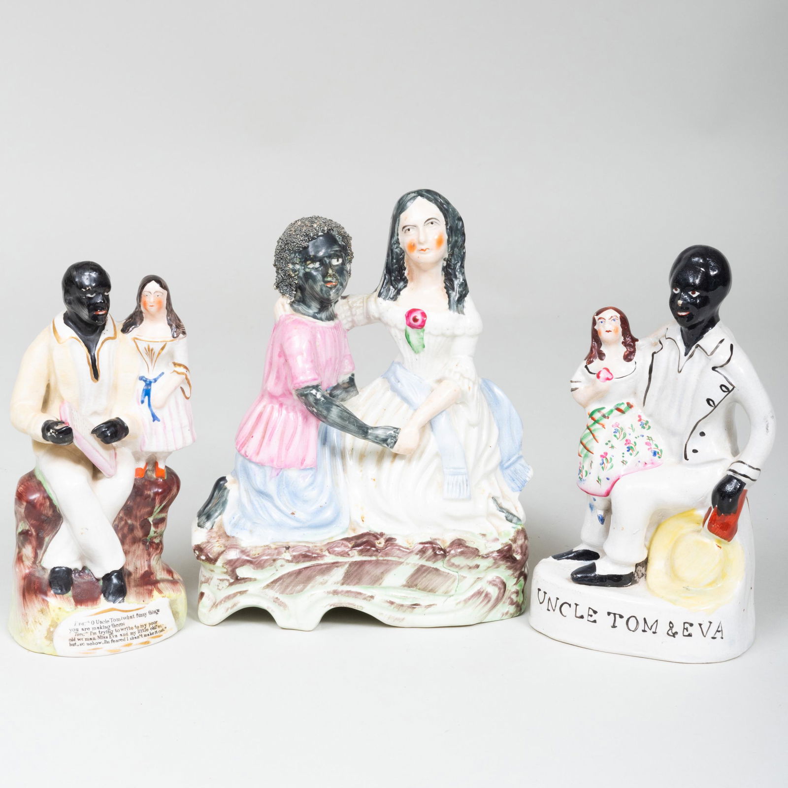 Two Staffordshire 'Uncle Tom and Eva' Groups (1 of 6)