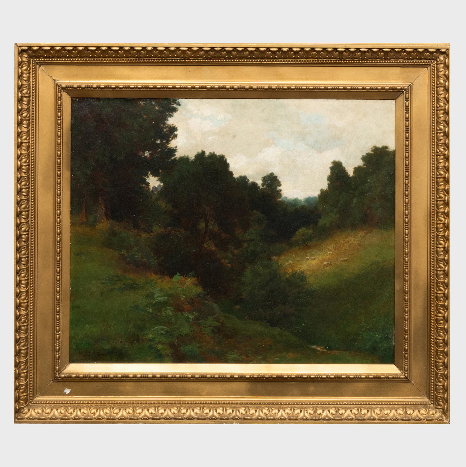 Leonard Marlborough Powell (1883-1916): A Somersetshire: Leonard Marlborough Powell (1883-1916): A Somersetshire Gully Oil on canvas, signed 'LM Powell' lower left. 17 x 21 in., 23 1/2 x 27 1/2 in. (frame).