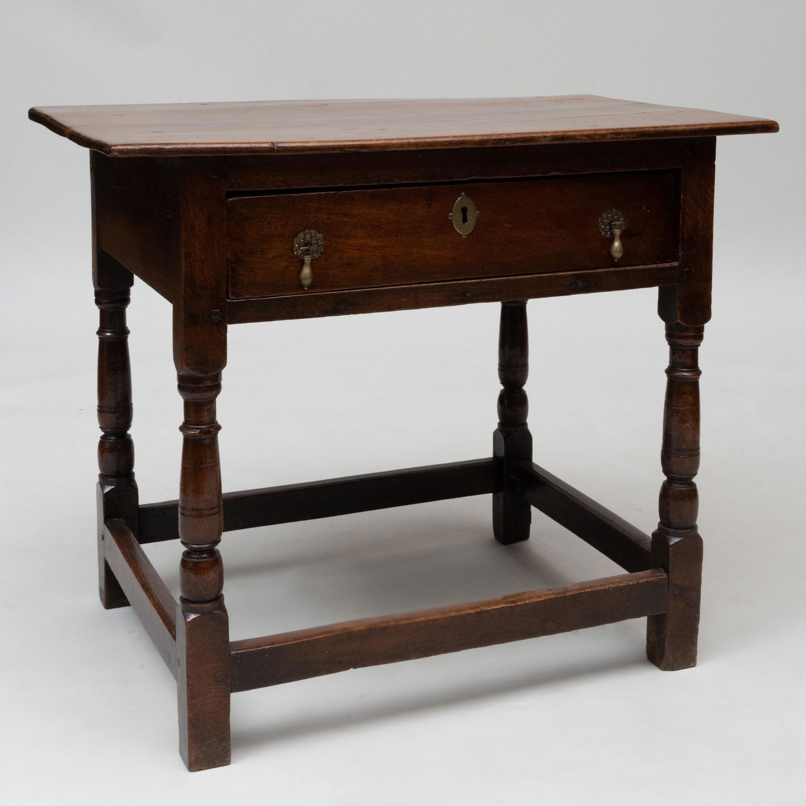 William and Mary Oak Side Table (1 of 8)