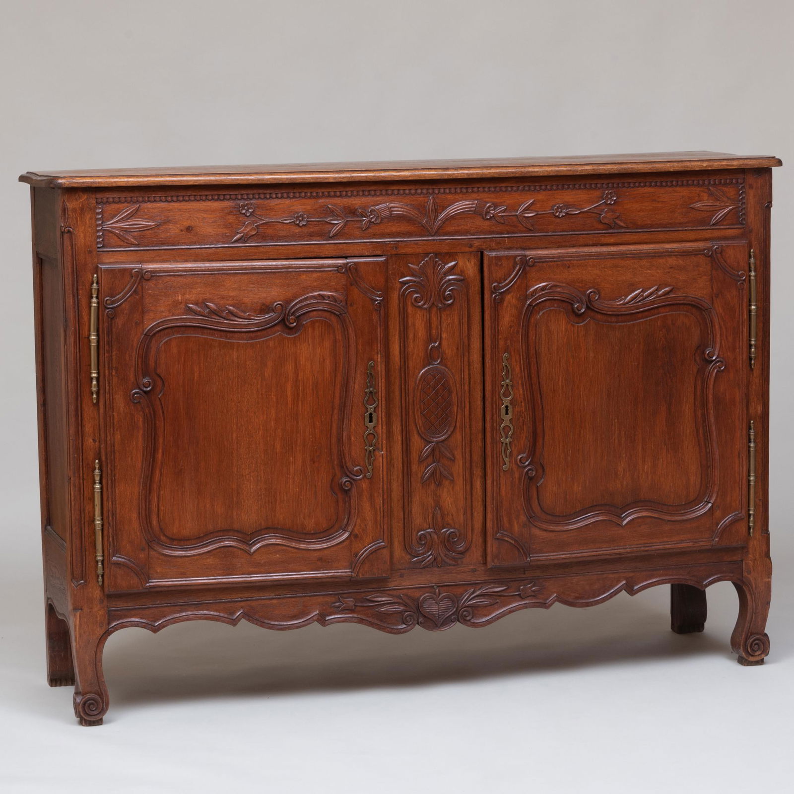 Louis XV Style Provincial Oak Buffet (1 of 8)