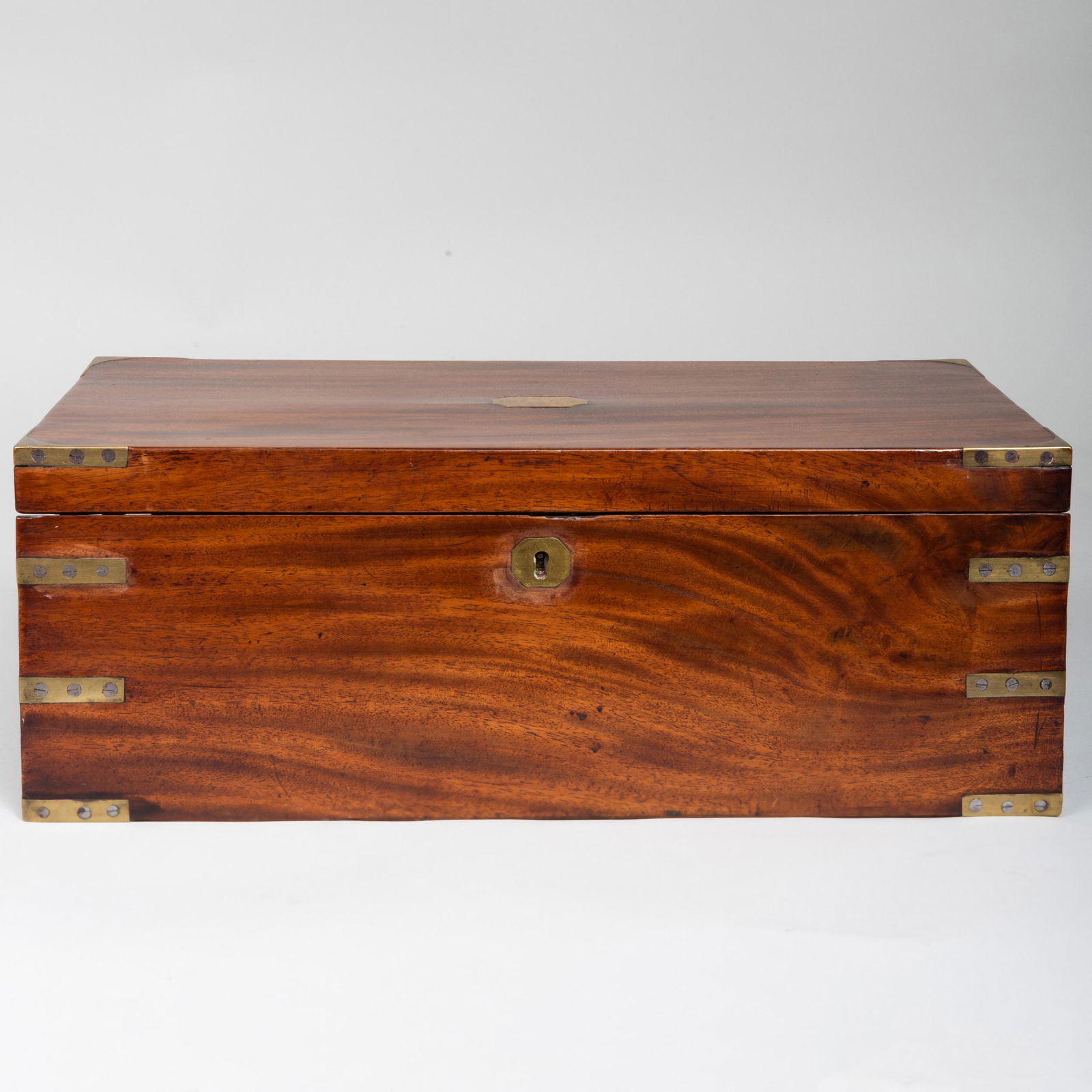 Regency Brass Mounted Mahogany Lap Desk (1 of 12)