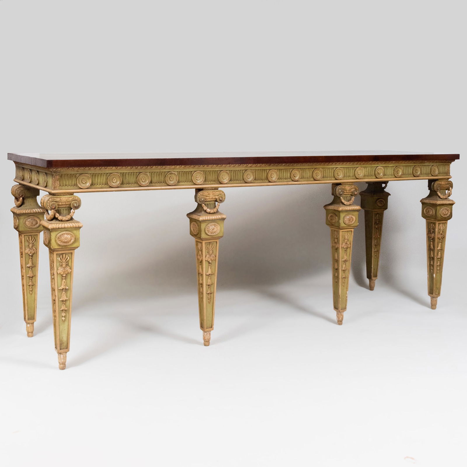 George III Style Inlaid Mahogany and Painted Sideboard (1 of 11)