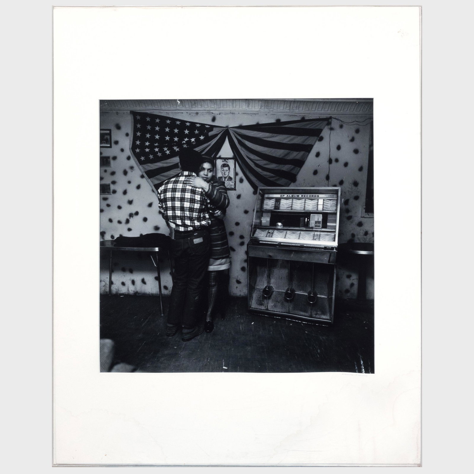 Bruce Davidson (b. 1933): E. 100th St. 66: Bruce Davidson (b. 1933): E. 100th St. 66 Gelatin silver print, signed on the mat. 23 3/4 x 19 3/4 in. (sheet), 30 1/4 x 24 1/4 in. (frame).