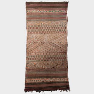 Moroccan Flatweave Rug: Moroccan Flatweave Rug10 ft. 1 in. x 4 ft. 7 in.