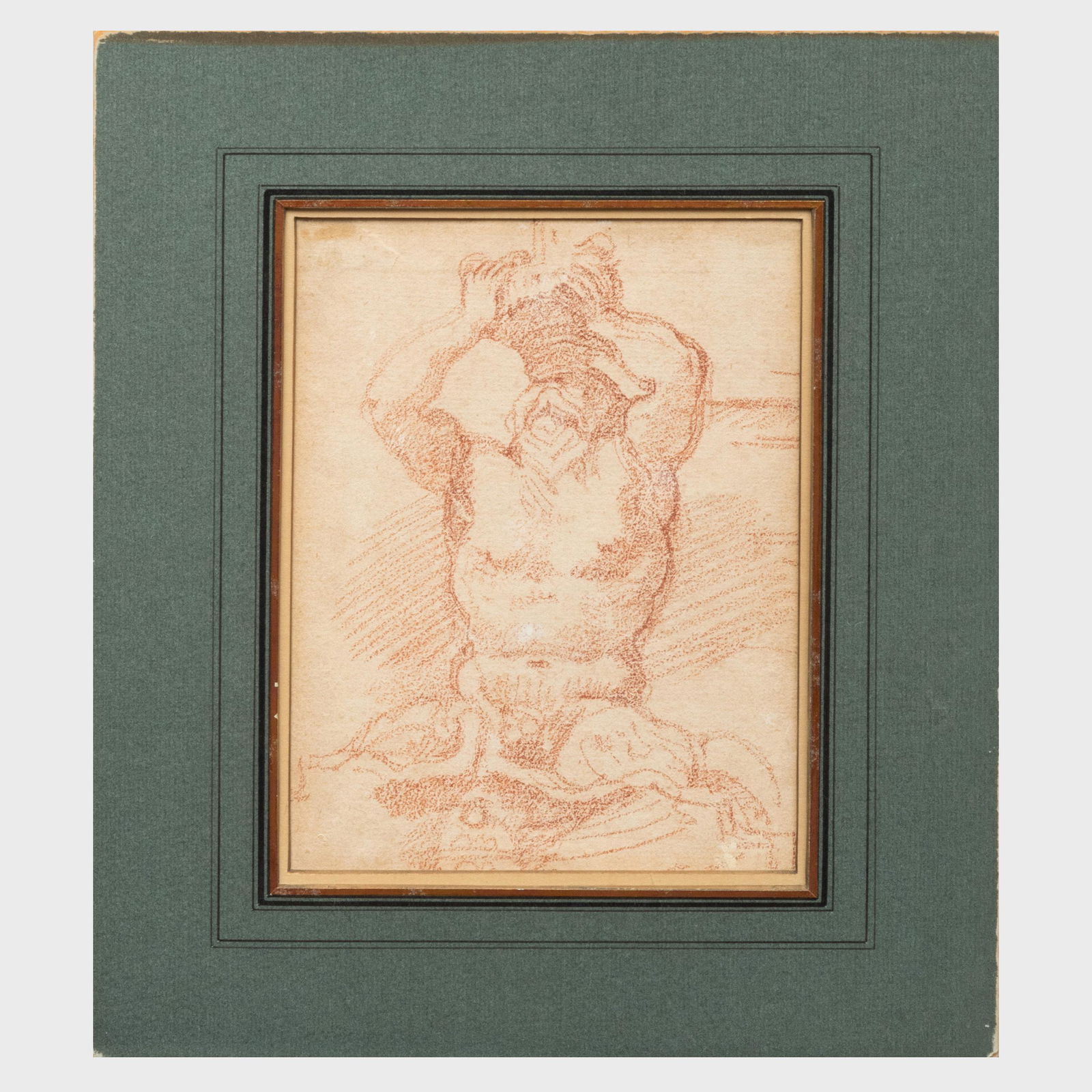 Attributed to Hubert Robert (1733-1808): Bernini's: Attributed to Hubert Robert (1733-1808): Bernini's Fountain of Triton Sanguine on paper, unsigned. 6 1/2 x 4 3/4 in. (sheet), unframed. Property from the Estate of Emile Wolf