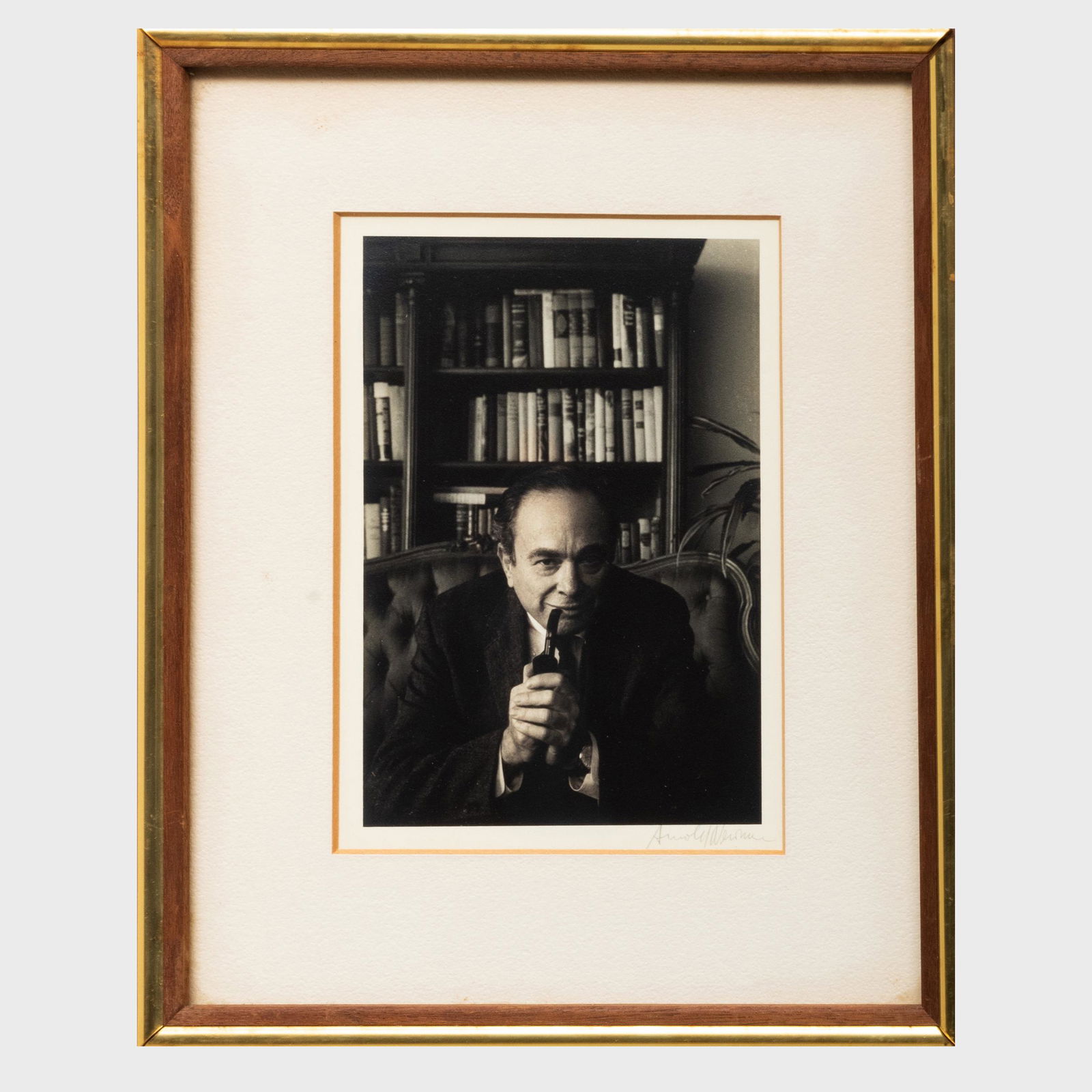 Arnold Newman (1918-2006): Portrait: Arnold Newman (1918-2006): Portrait Bromoil silver print, signed in pencil, with the artist's inkstamp on the reverse. 9 x 6 1/2 in. (sheet), 11 x 8 3/4 in. (frame).