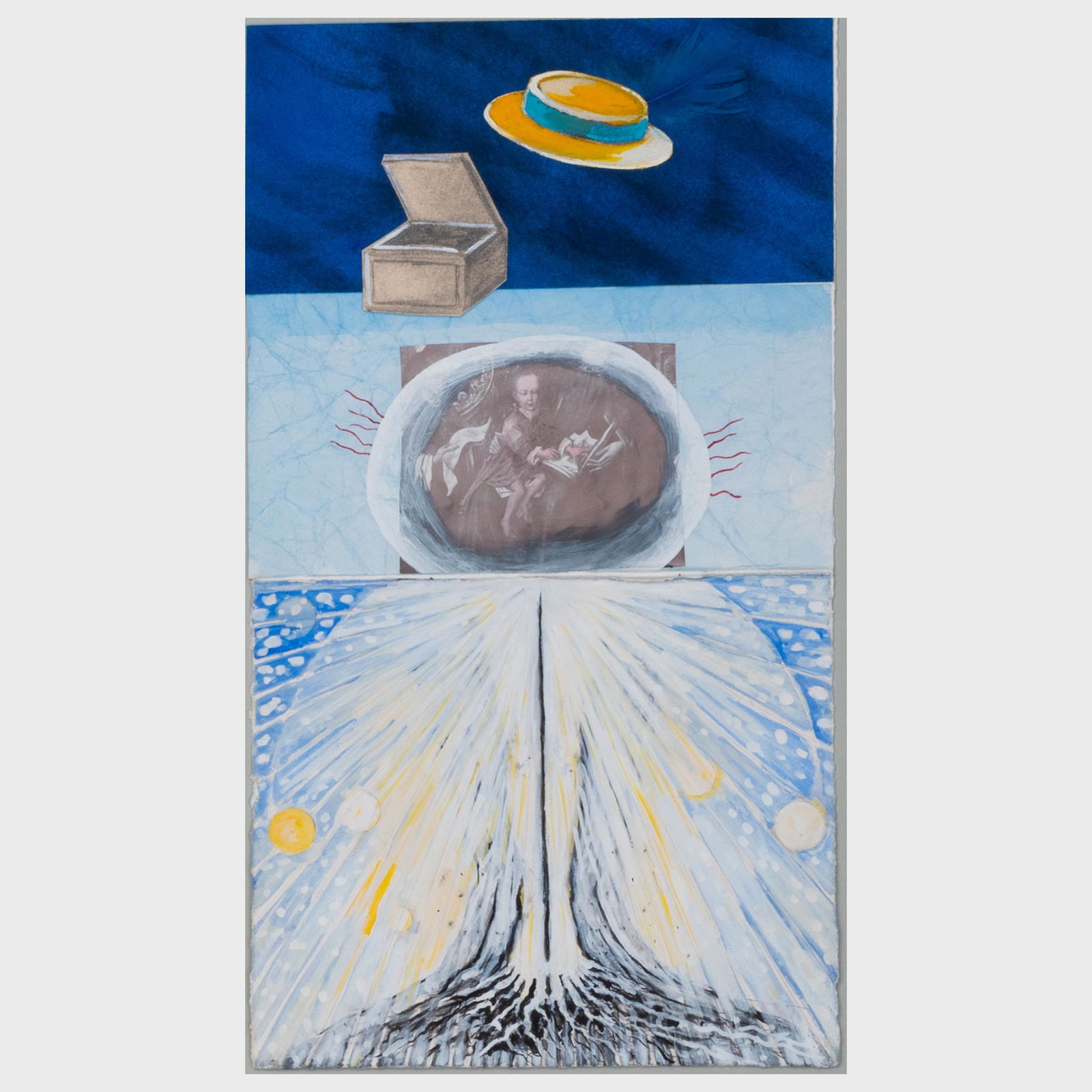 Stephanie Rowden, Heather Nicol, Mary Hambleton: Stephanie Rowden, Heather Nicol, Mary Hambleton (1952-2009): Untitled Watercolor, gouache and collage on paper, 1992, signed on the reverse. 18 x 10 in. (sheet), unframed. Exhibited: The Drawing Cente