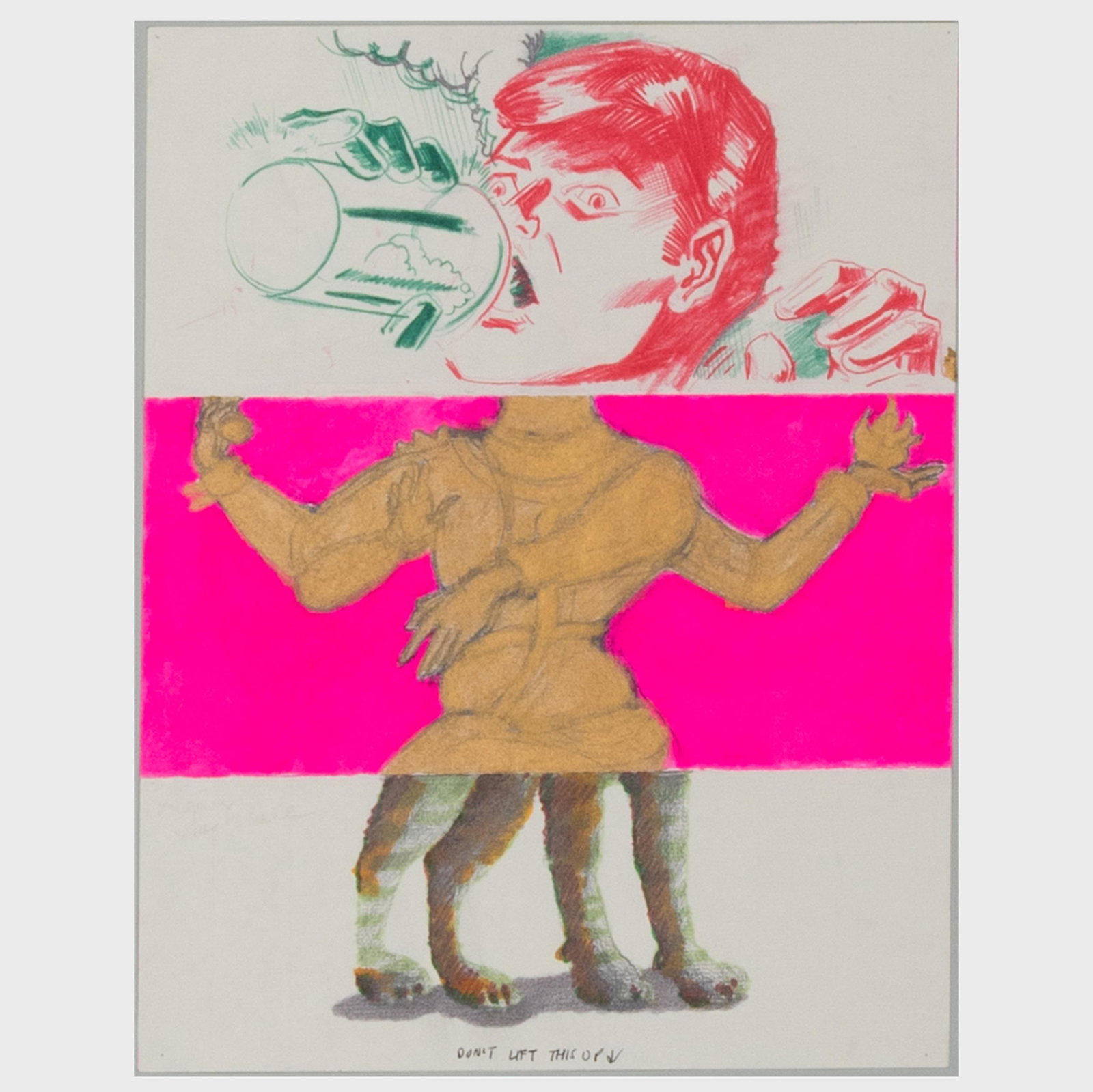Jude Schwendenwein, Pat Rosenblad and Megan Marlatt:: Jude Schwendenwein, Pat Rosenblad and Megan Marlatt: Untitled Colored pencil and ink on paper, 1992, signed on the reverse. 11 x 8 1/2 in. (sheet), unframed. Exhibited: The Drawing Center, The Return
