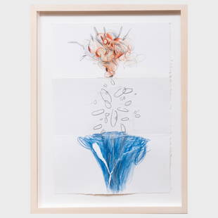 David Kelley, John Torreano (b. 1941) and Blake Summers: David Kelley, John Torreano (b. 1941) and Blake Summers (b. 1958): Untitled Pencil and colored pencil on paper, 1992, presumably signed on the reverse, with label from The Drawing Center, NY. 14 x 10