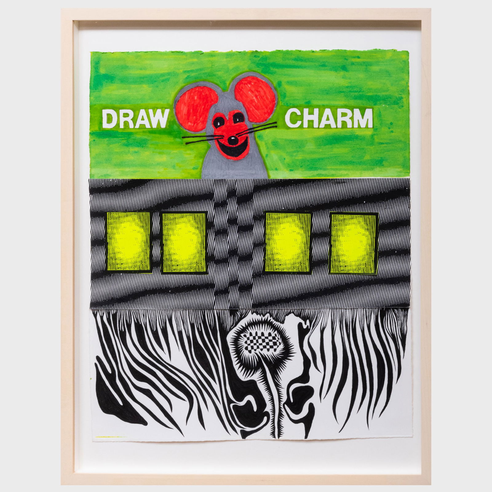 Les Levine (b. 1935), Judith Weinperson and James Siena: Les Levine (b. 1935), Judith Weinperson and James Siena (b. 1957): Untitled Ink, pencil and photocopy on paper, 1992, presumably signed on the reverse, with label from The Drawing Center, NY. 17 x 14