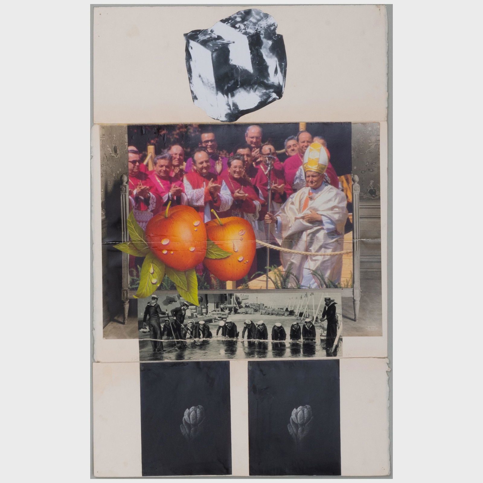 Stephen Frailey (b. 1957), Michele Zalopany (b. 1955): Stephen Frailey (b. 1957), Michele Zalopany (b. 1955) and Barbara Ess (b. 1948): Untitled Photograph and photocopy collage on three sheets of paper, 1992, signed on the reverse. 22 1/2 x 14 in. (sheet