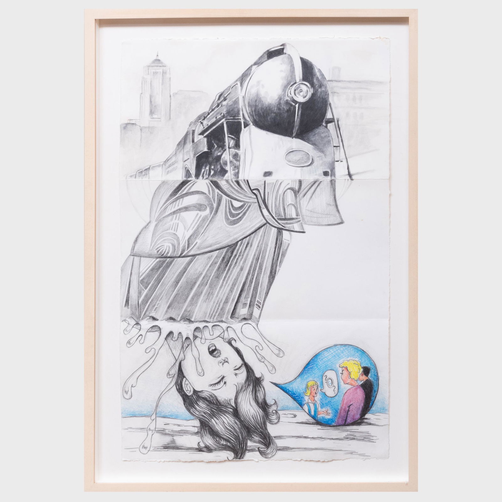 Lawrence Gipe (b. 1962), Emily Cheng (b. 1953) and: Lawrence Gipe (b. 1962), Emily Cheng (b. 1953) and David Humphrey (b. 1955): Untitled Watercolor, pencil and colored pencil on paper, 1992, presumably signed on the reverse, with label from The Drawin