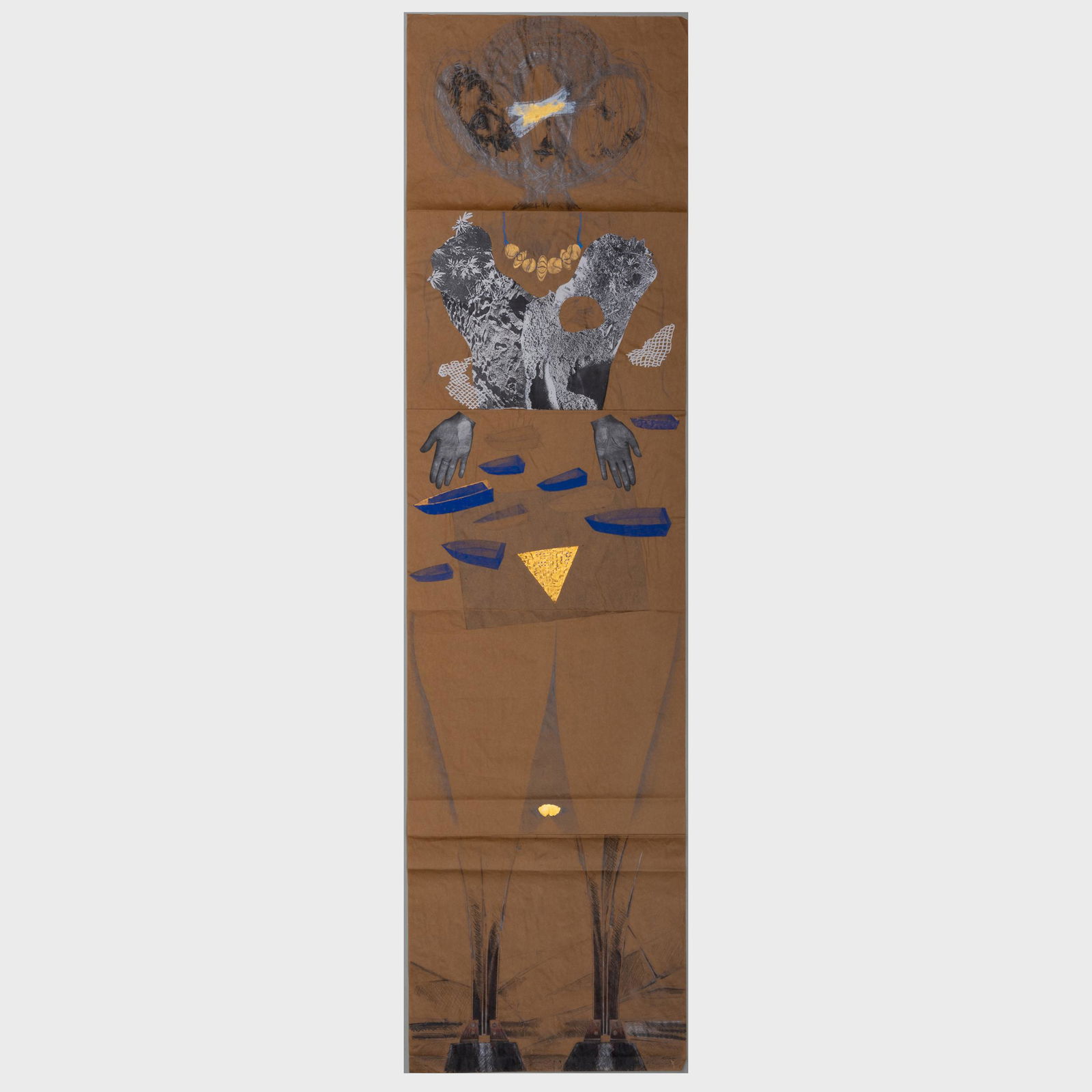 Douglas Harling, Holly Ewald, Christina Shmigel, L.: Douglas Harling, Holly Ewald, Christina Shmigel, L. Brent Kington and Rick Smith: Untitled Pencil, colored pencil, photocopy and collage on Kraft paper, 1992, signed on the reverse. 68 x 18 in. (sheet