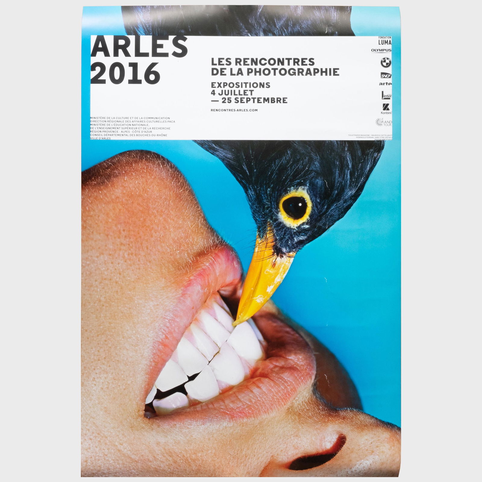 After Maurizio Cattelan (1960): Arles 2016; and America: After Maurizio Cattelan (1960): Arles 2016; and America Shopping Bag Offset poster, 2016, and cloth bag. Poster 23 1/2 x 15 3/4 in. (sheet), unframed; bag 15 x 18 1/2 (without handles).