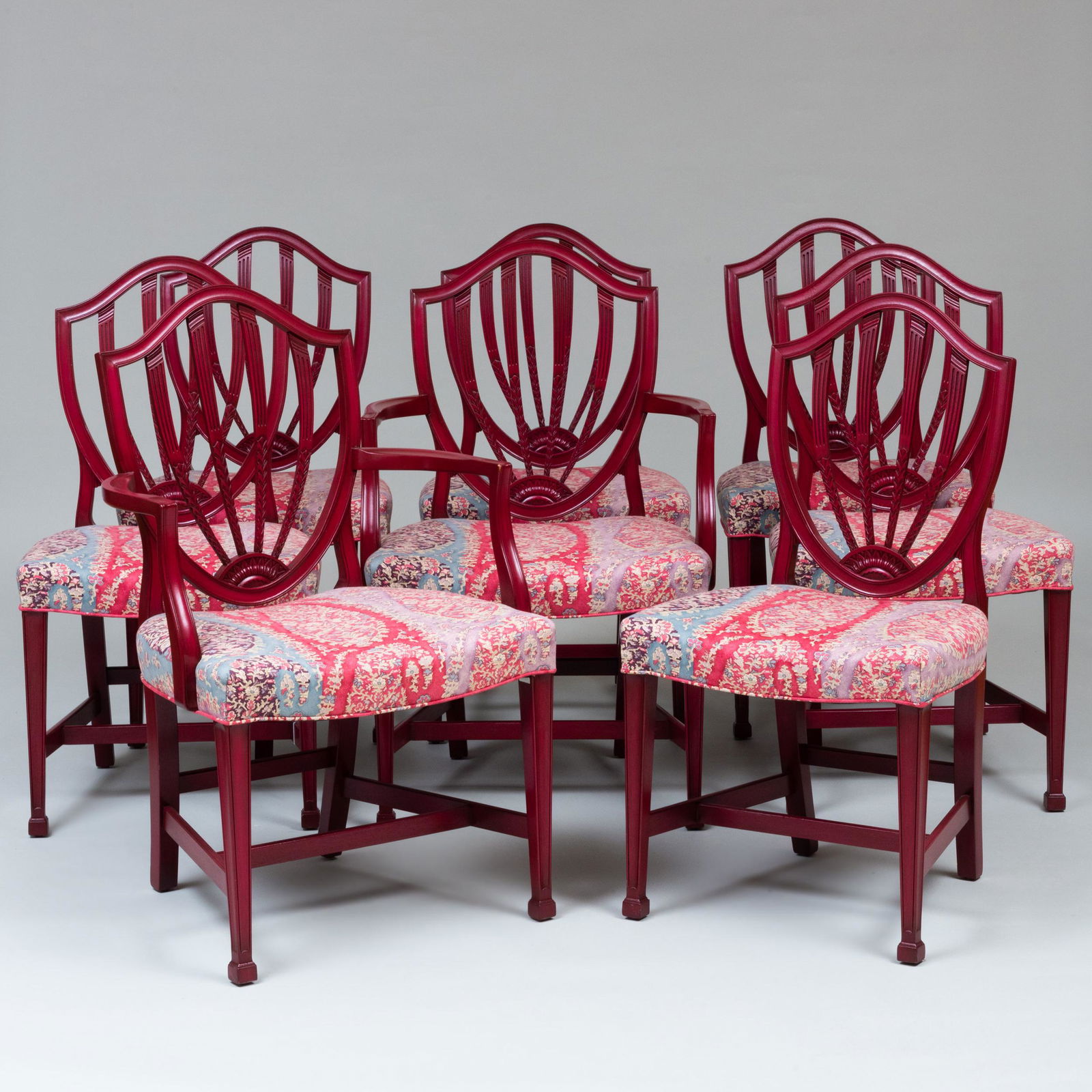 Set of Eight George III Style Painted Dining Chairs, of (1 of 7)