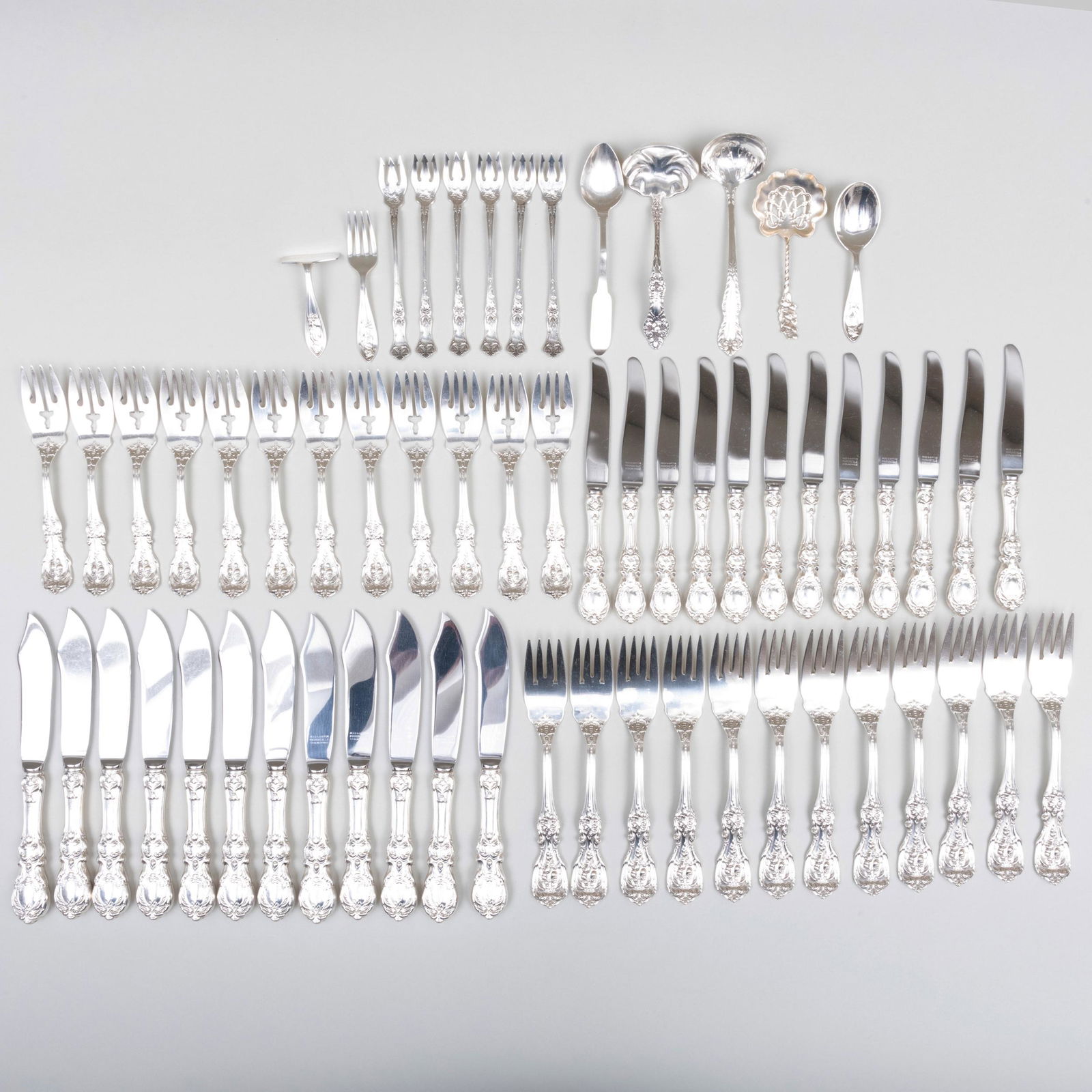 Gorham Silver Part Flatware Service in the 'Francis I' (1 of 15)
