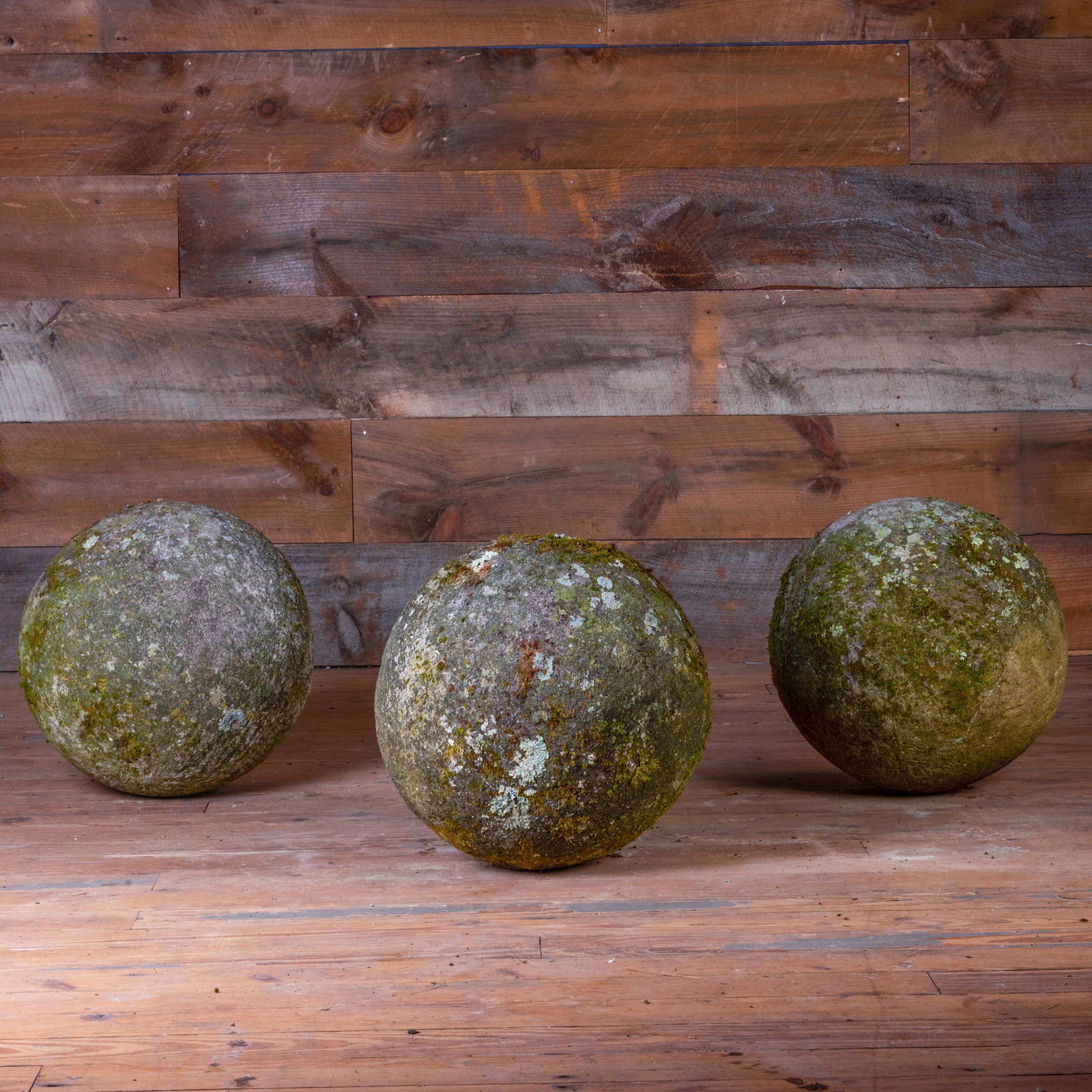 Three Medium Composition Garden Spheres (1 of 6)