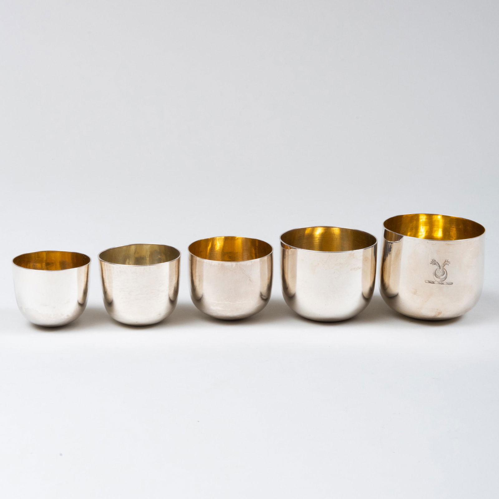 Assembled Set of Georgian Silver Nesting Cups (1 of 11)