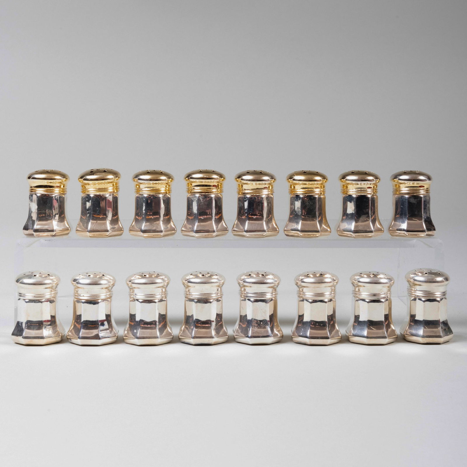 Two Sets of Eight Cartier Silver Casters (1 of 6)