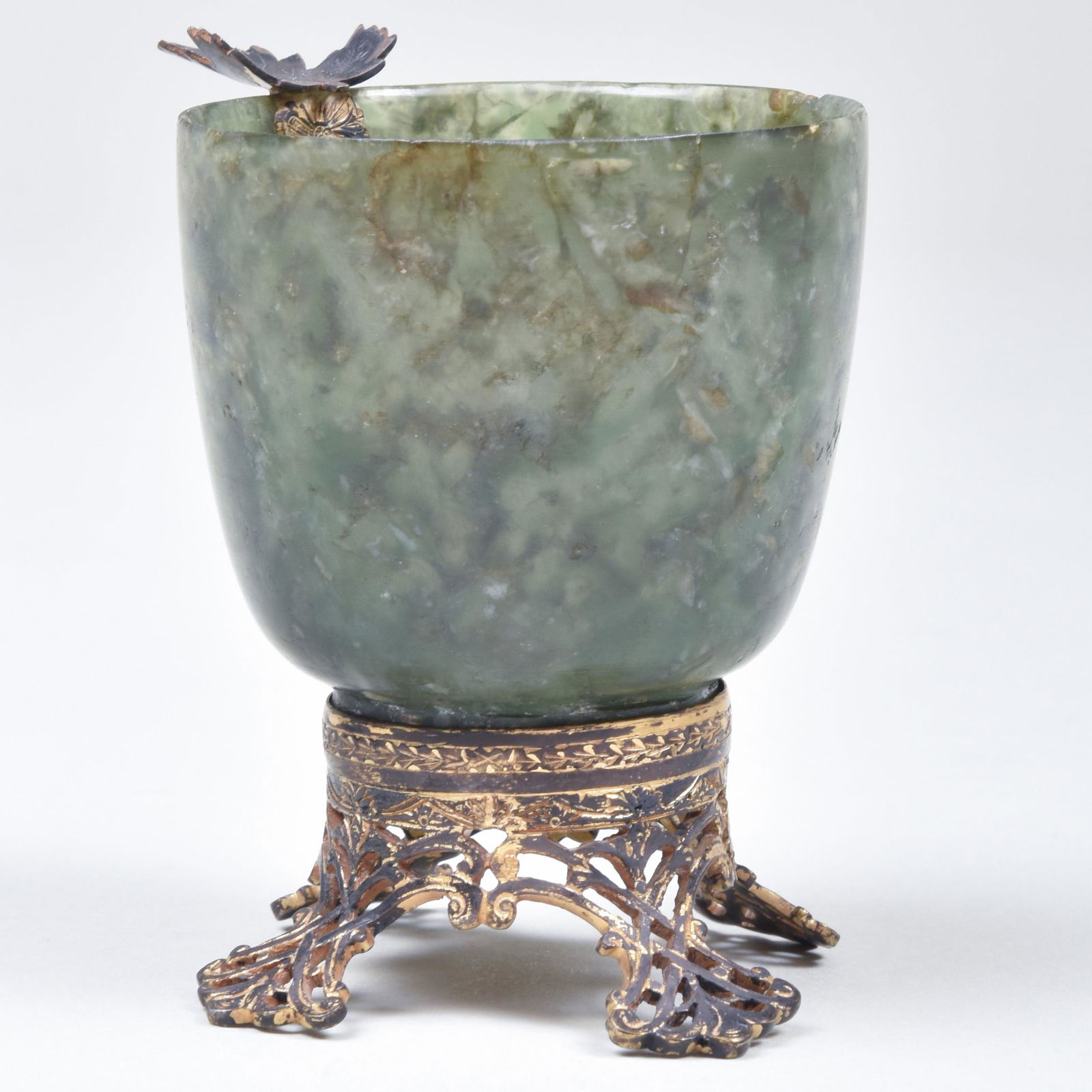 Edward Farmer Silver-Gilt-Mounted Chinese Jade Cup (1 of 10)