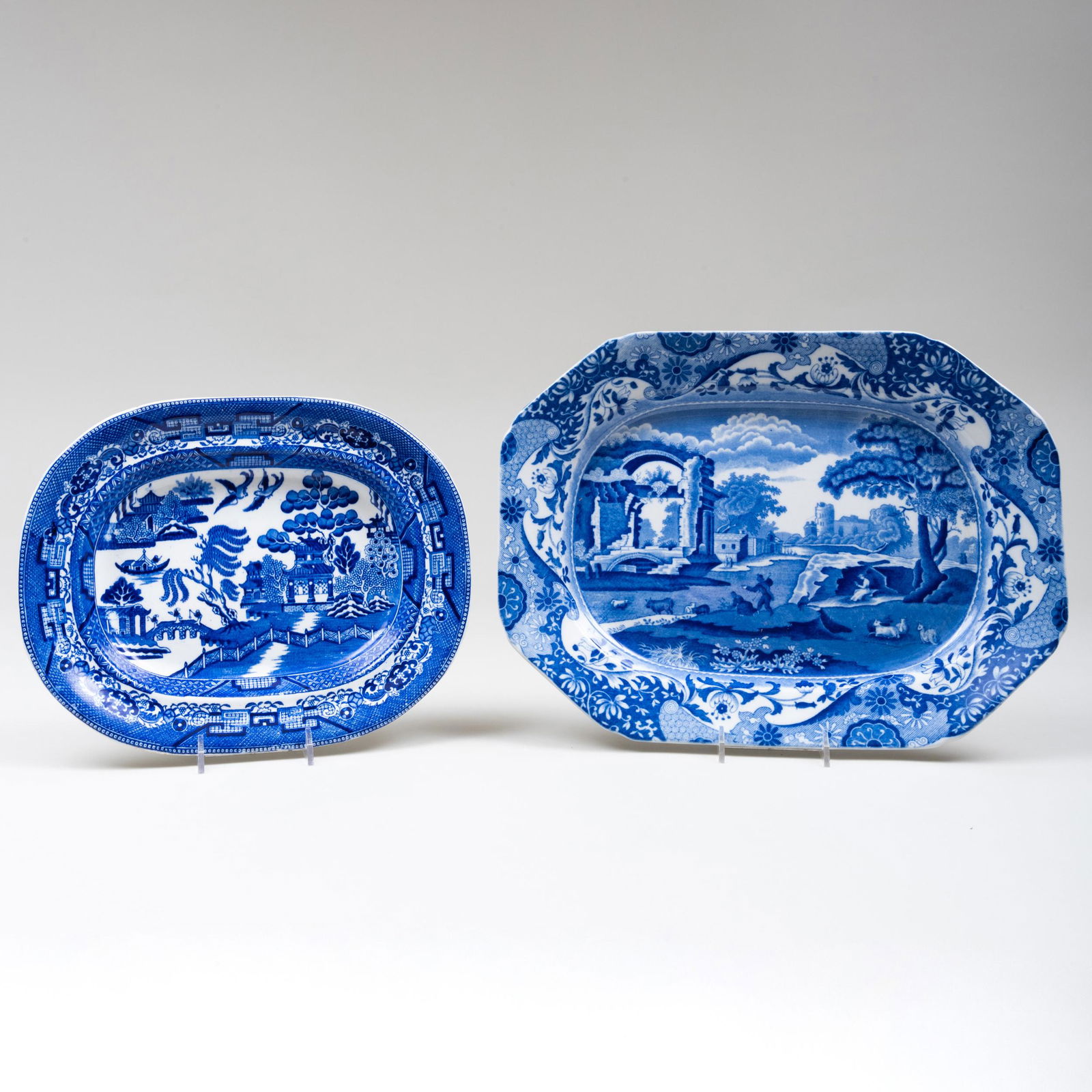 Two English Transfer Printed Platters (1 of 5)