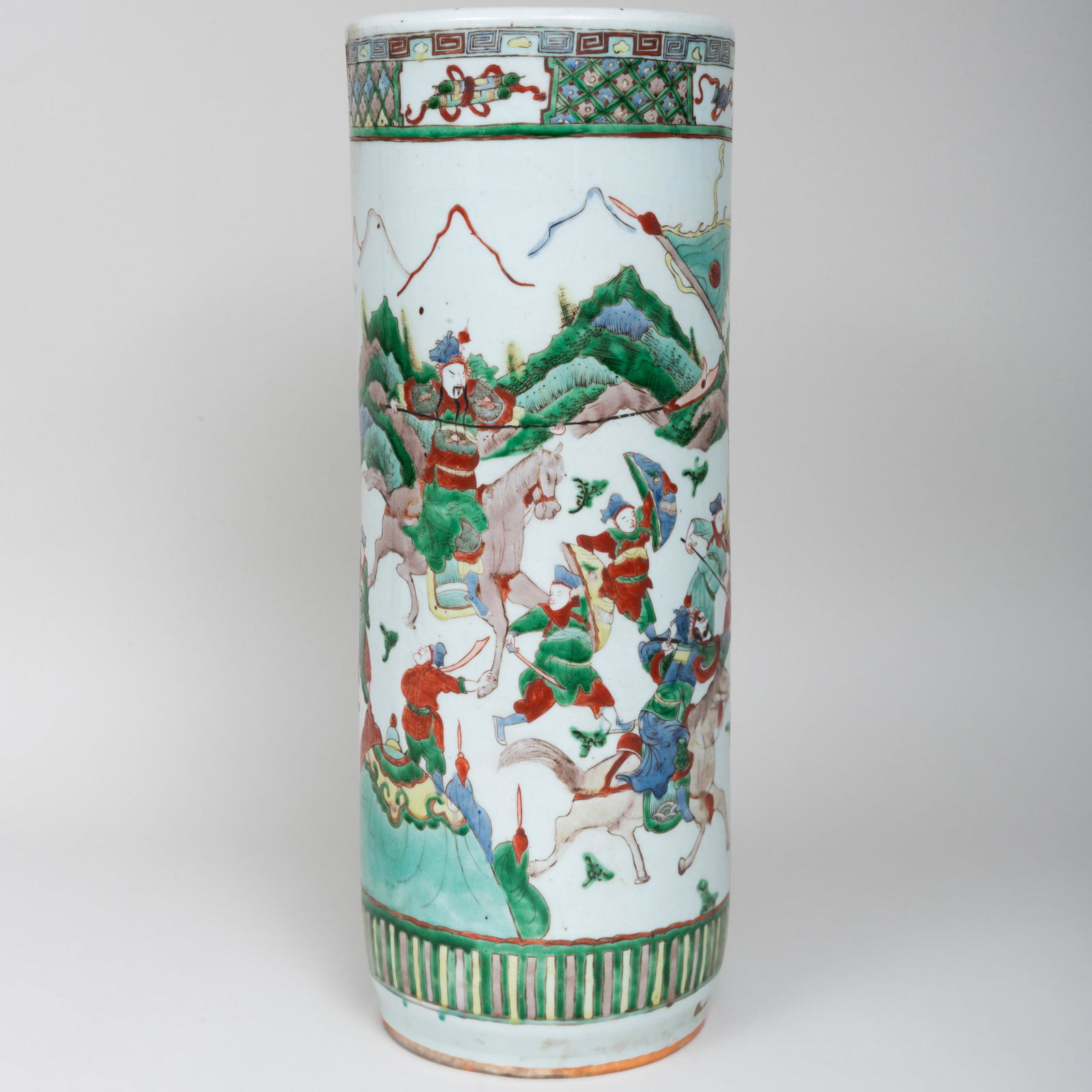 Chinese Famille Verte Umbrella Stand (1 of 6)