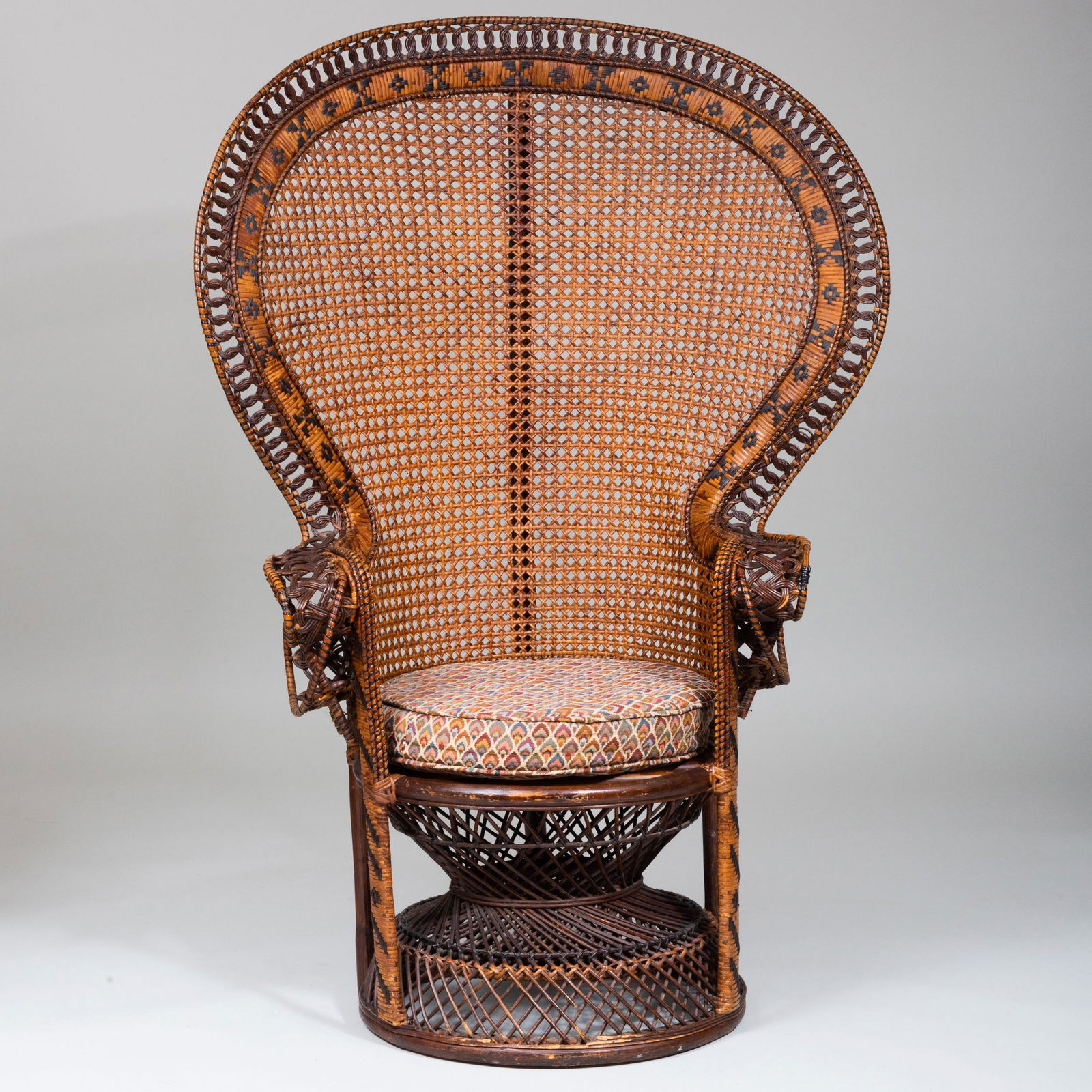 Bamboo, Wicker and Caned Fan Chair (1 of 8)
