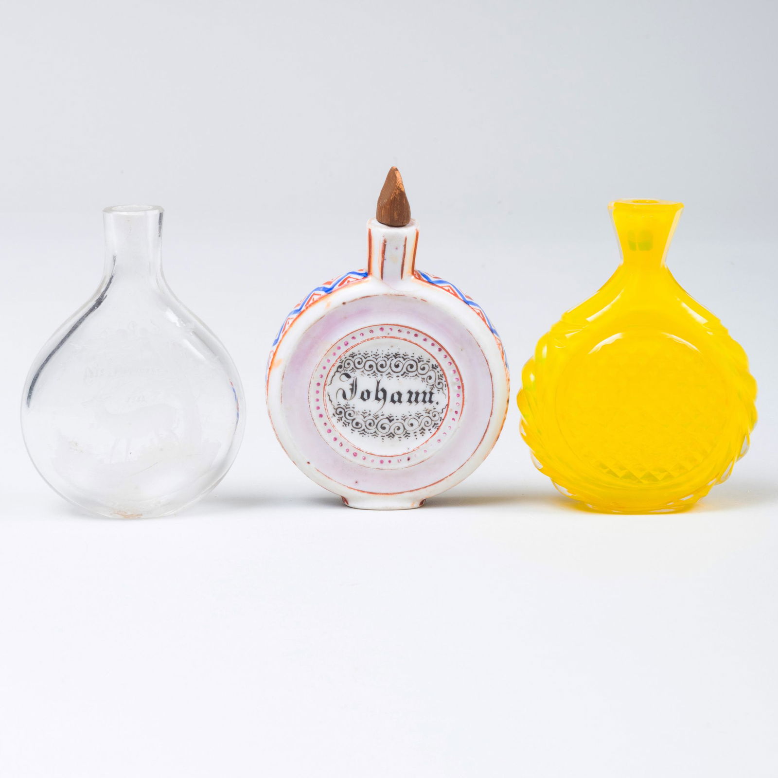 Group of Three Bavarian Snuff Bottles (1 of 6)