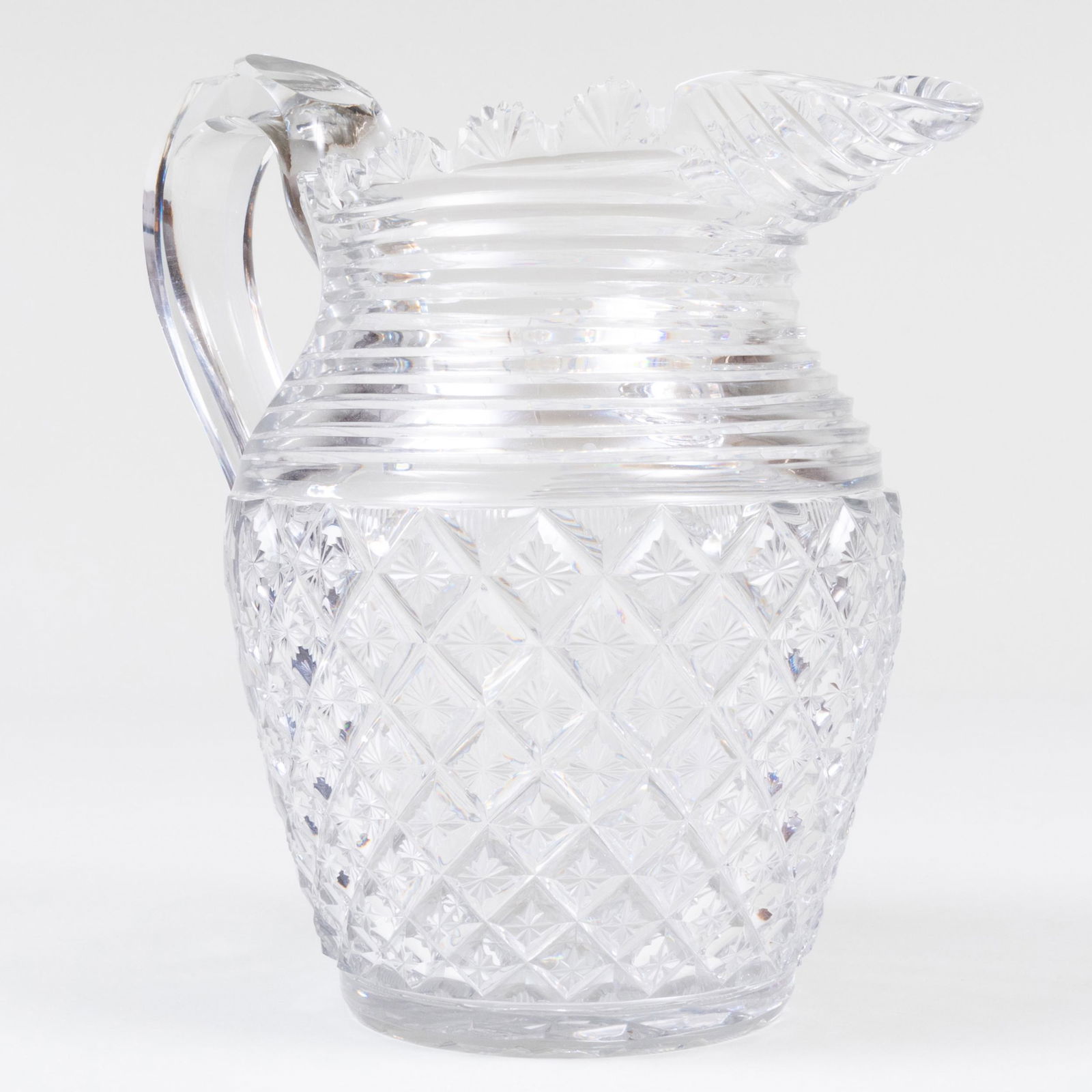 Anglo-Irish Cut Glass Water Pitcher (1 of 7)
