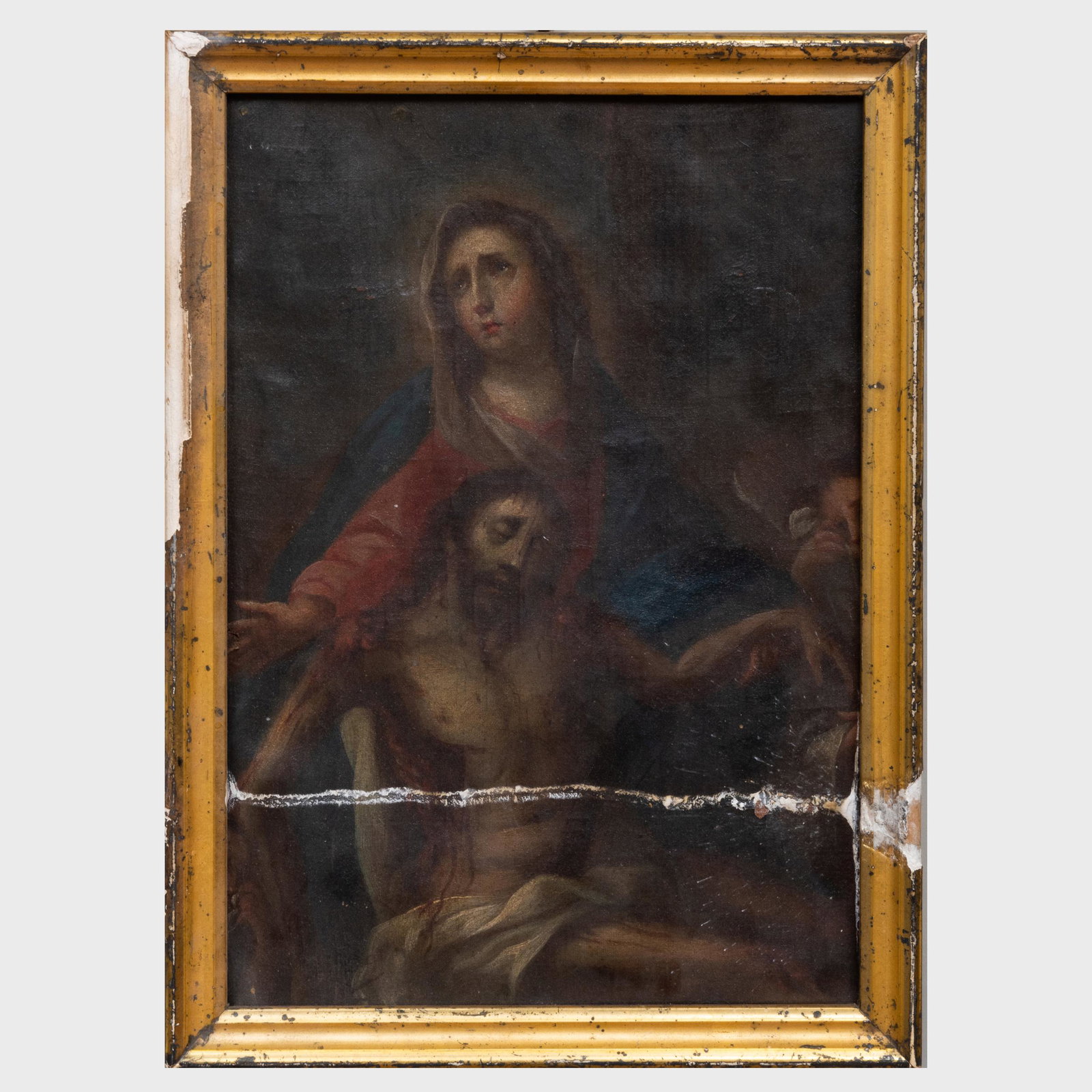 Continental School: Pieta: Continental School: Pieta Tempera on canvas. 12 1/4 x 9 in. (frame). Property of the Rhode Island School of Design