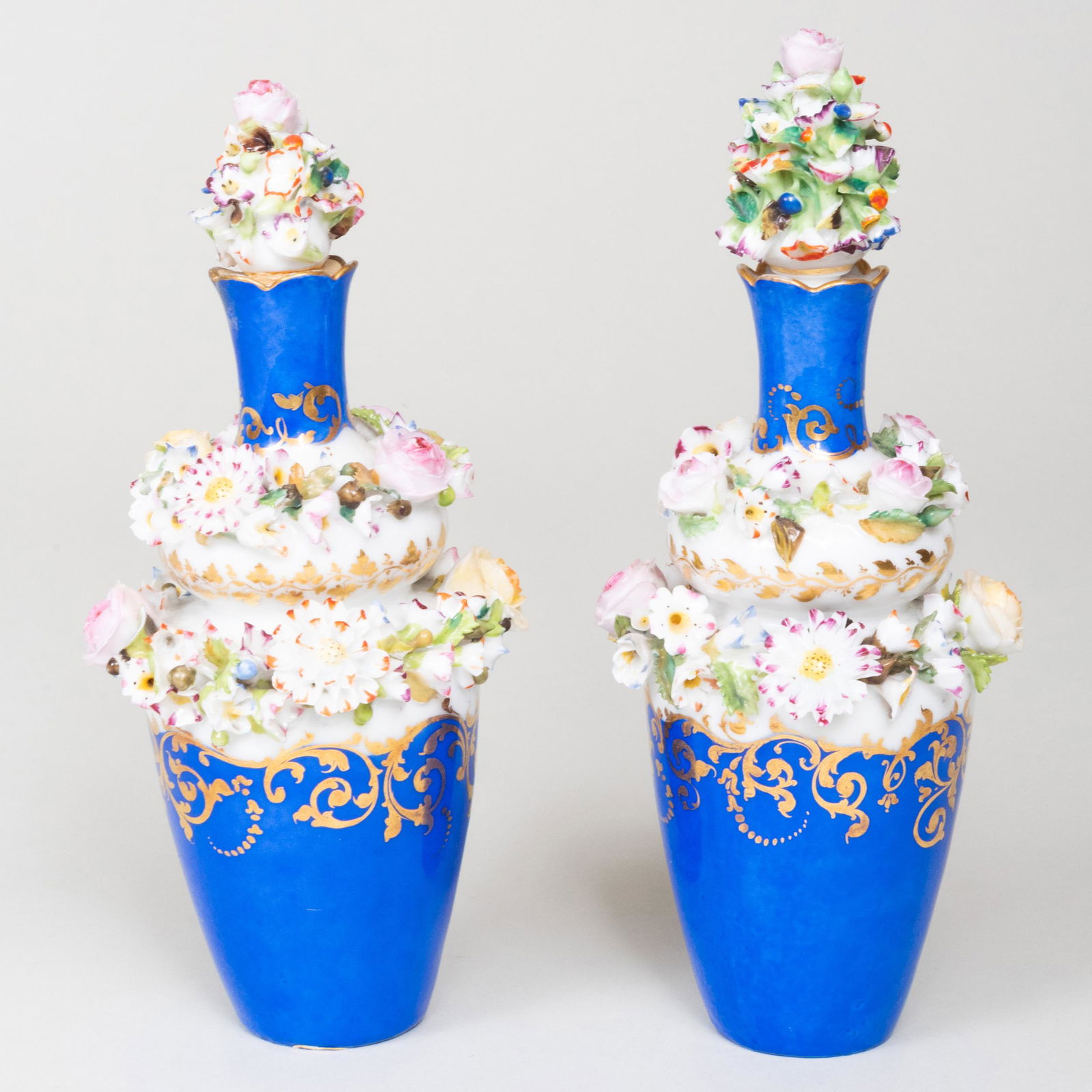 Pair of Jacob Petit Porcelain Flower Encrusted Scent (1 of 11)