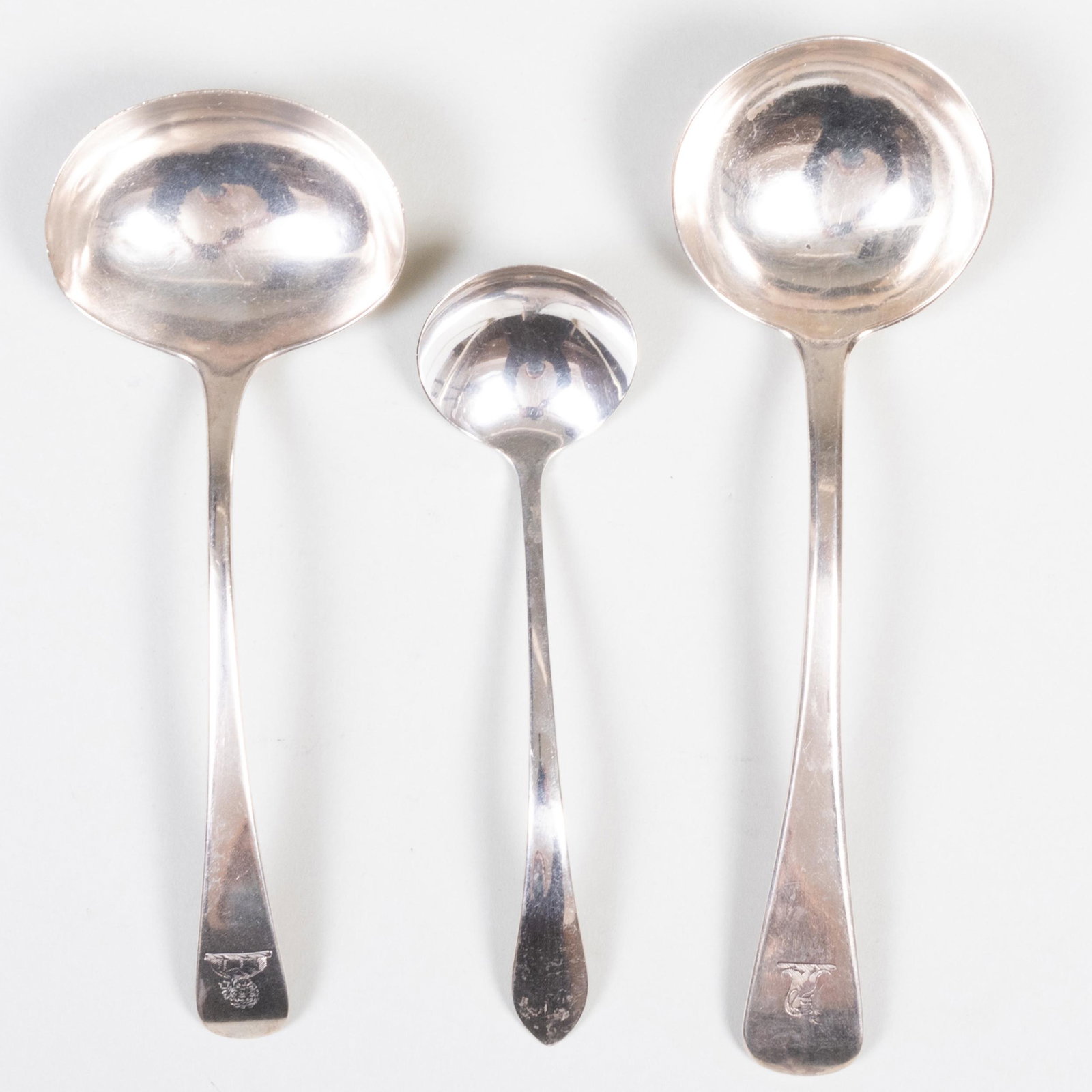 Two English Silver Ladles and an American Silver Ladle (1 of 6)