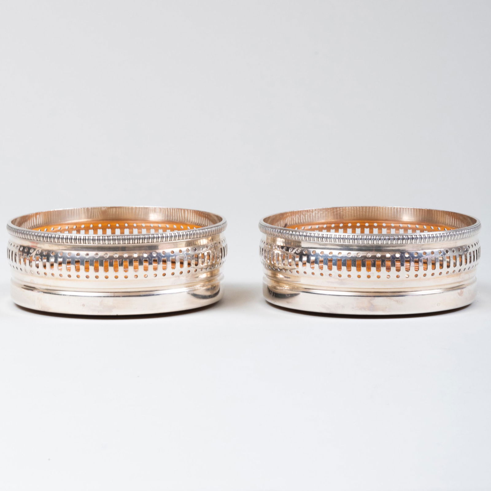 Pair of Gorham Silver Plate Bottle Coasters (1 of 6)