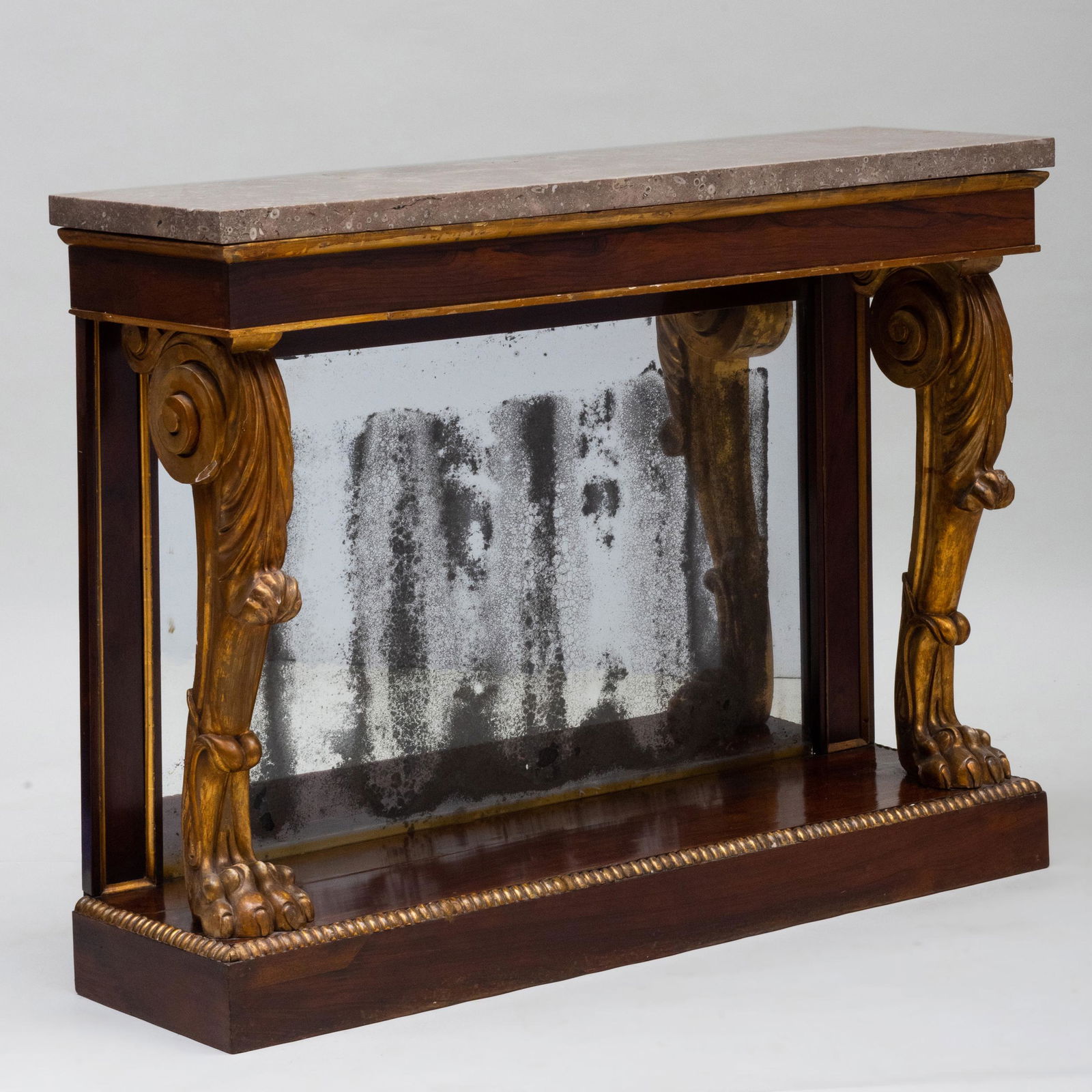 William IV Rosewood and Parcel-Gilt Console with a (1 of 12)