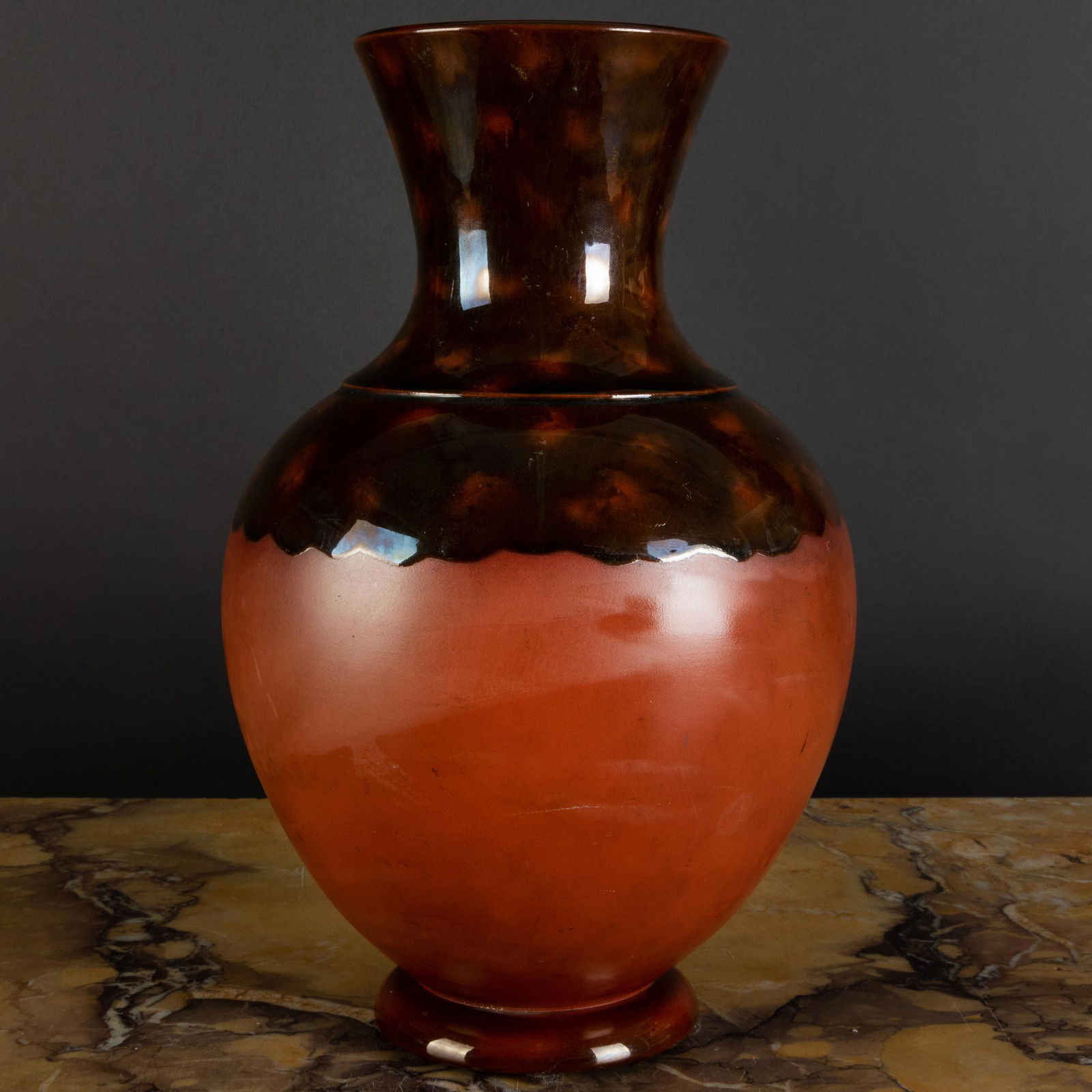 Wedgwood Tortoiseshell Glazed Pottery Baluster Vase (1 of 7)