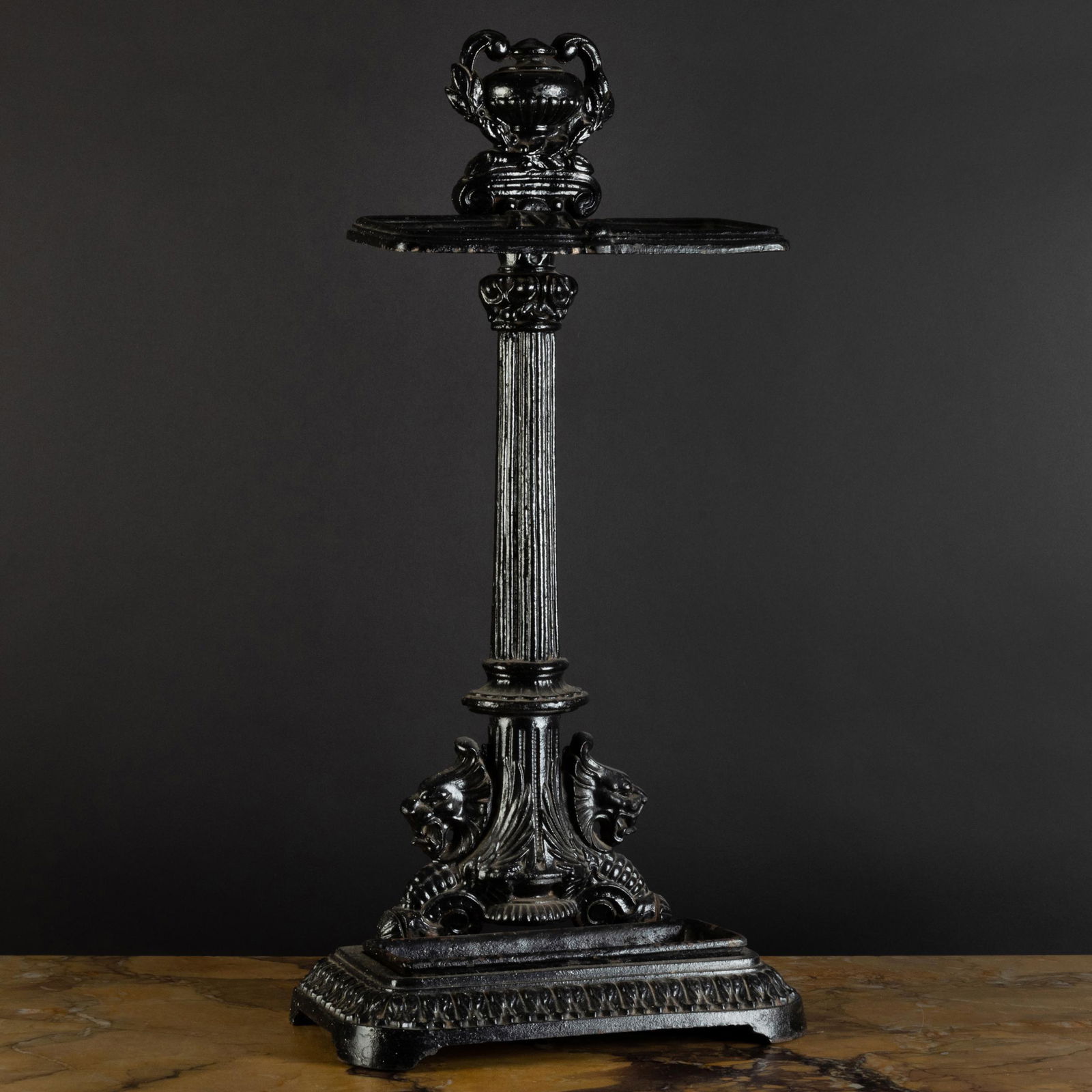 Victorian Black Painted Cast Iron Umbrella Stand (1 of 5)