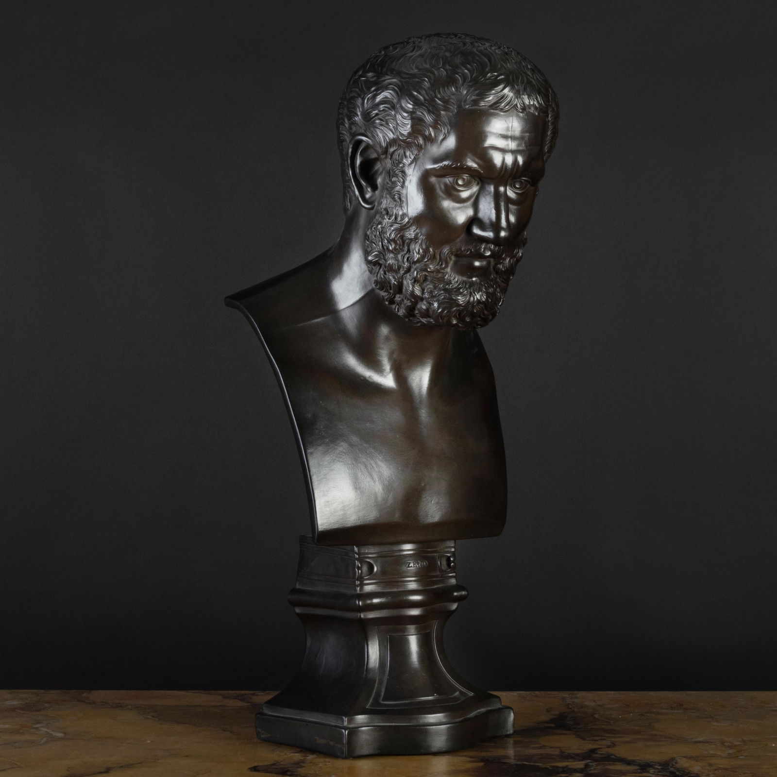 Wedgwood Black Basalt Bust of Zeno (1 of 8)
