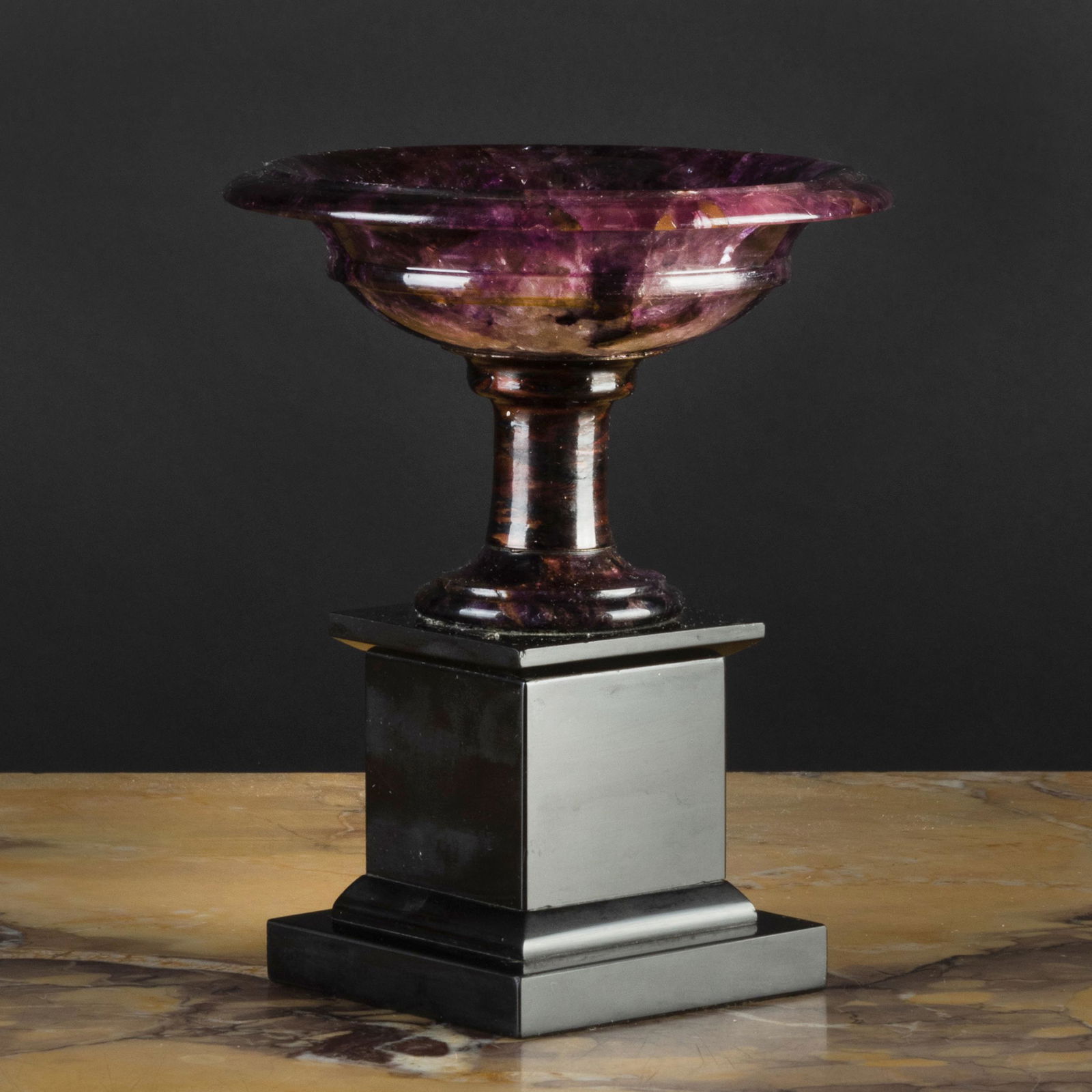 Small Blue John and Black Marble Tazza (1 of 13)