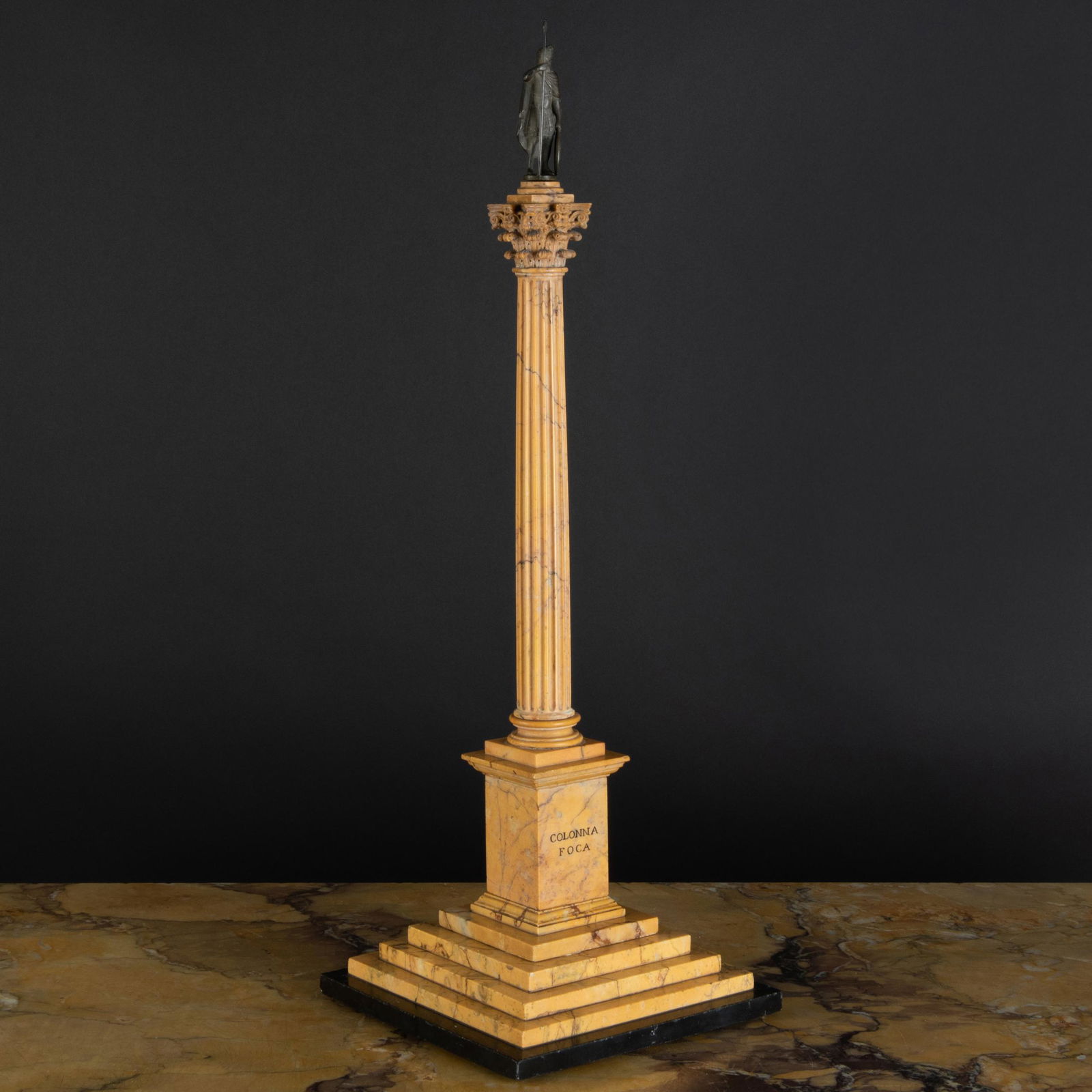 Italian Sienna Marble and Bronze Colonna di Foca (1 of 10)