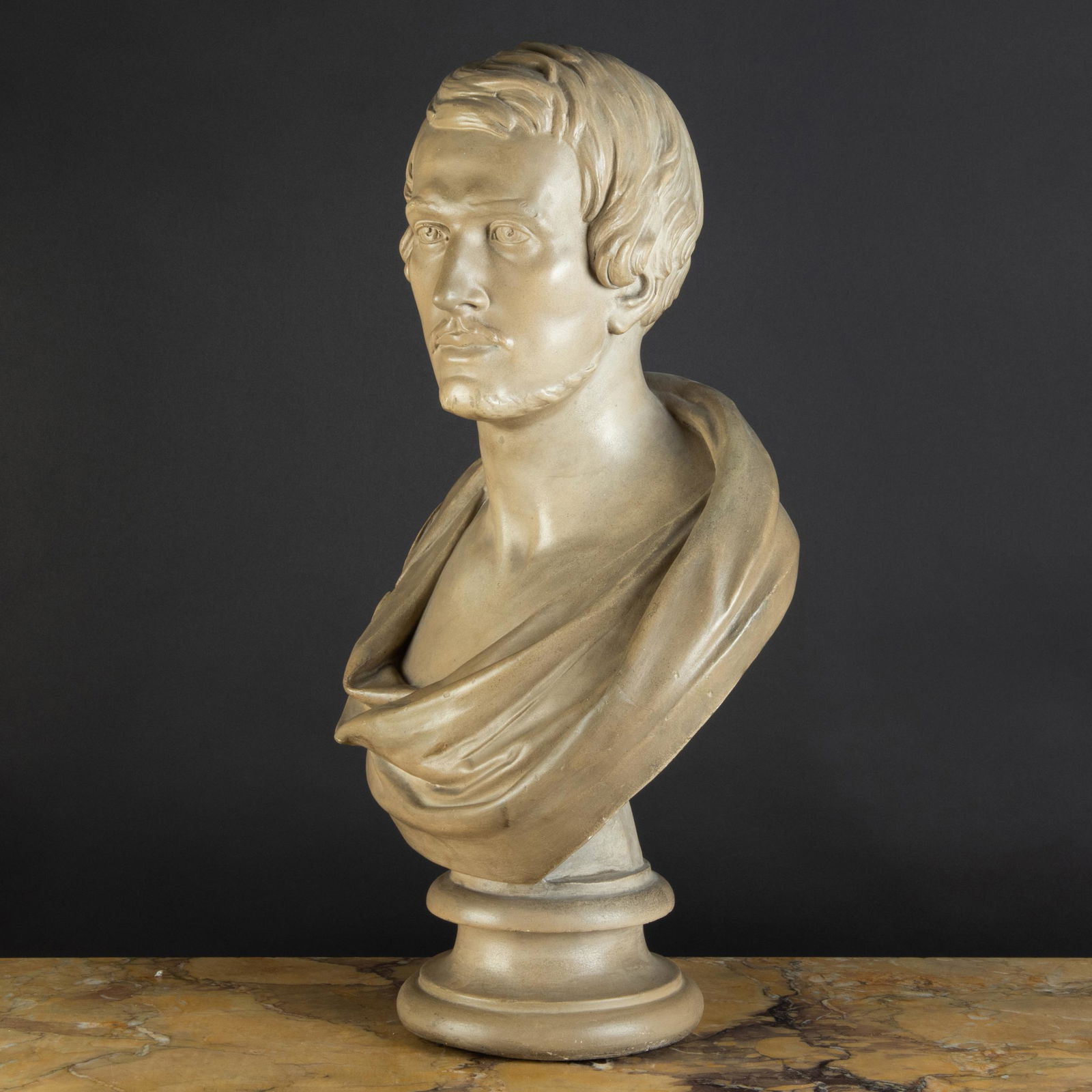 English Painted Plaster Bust of a Gentleman (1 of 11)