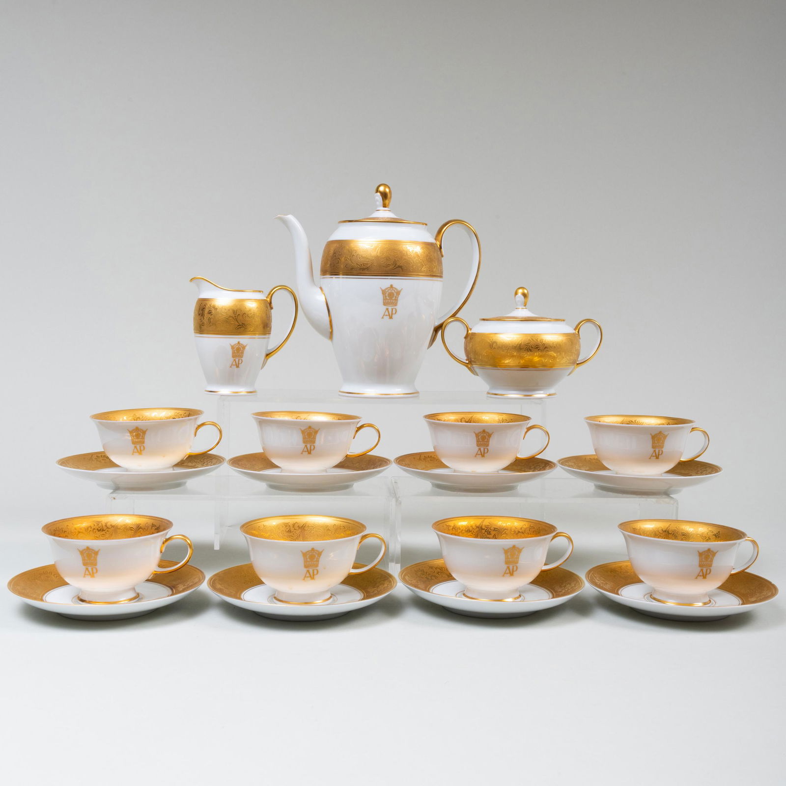 Rosenthal Porcelain Tea Service Monogrammed for Ashraf (1 of 12)